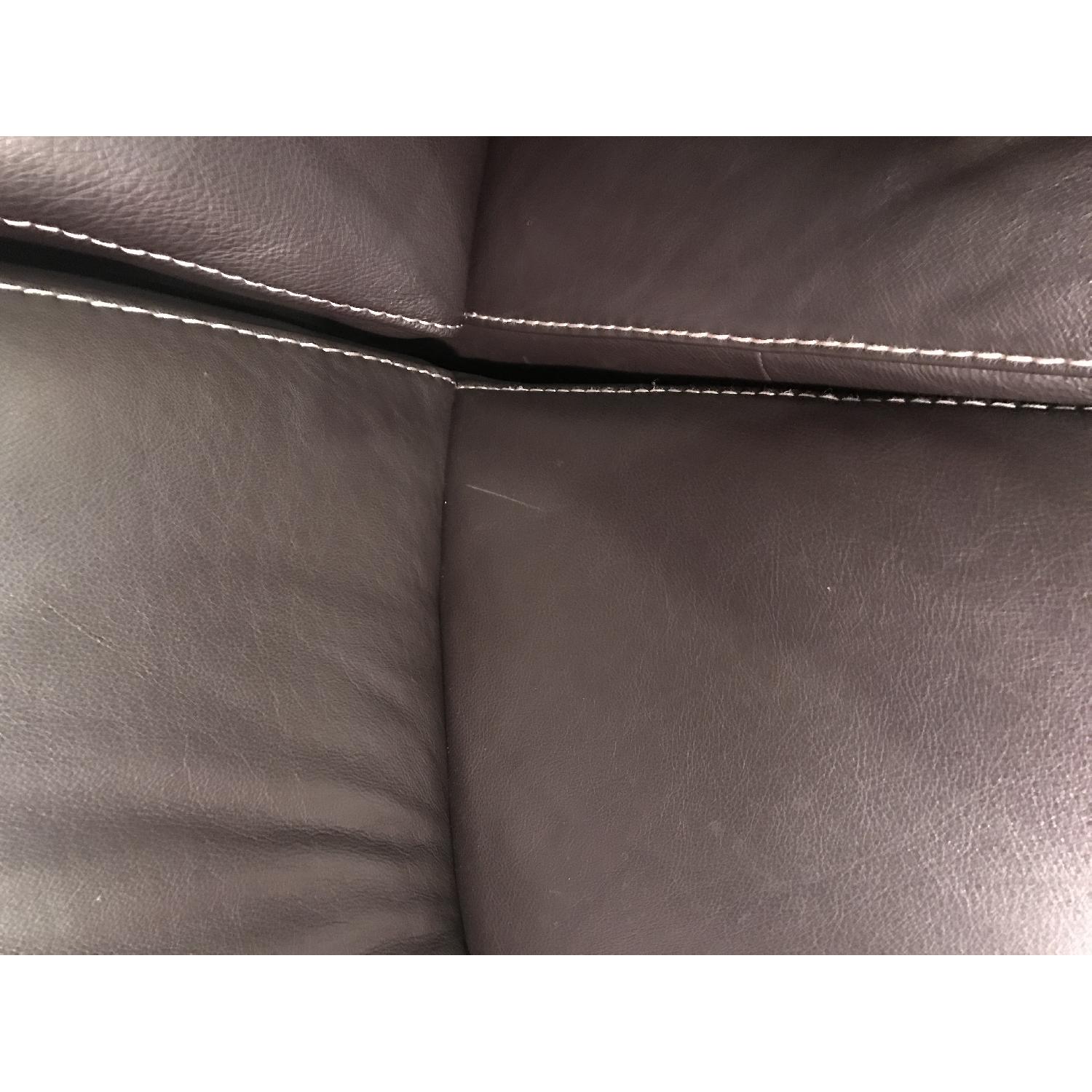 Macy's Dark Brown 5 Piece Leather Sectional Sofa AptDeco