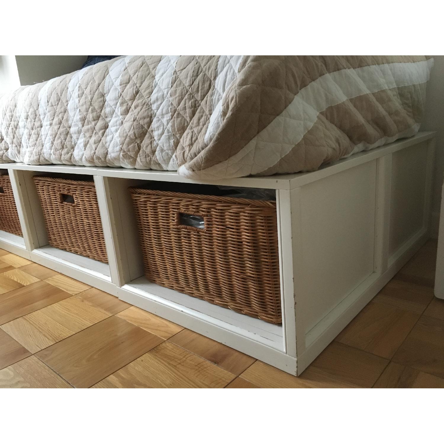 Pottery Barn Stratton Storage Platform Daybed w/ Baskets - image-3