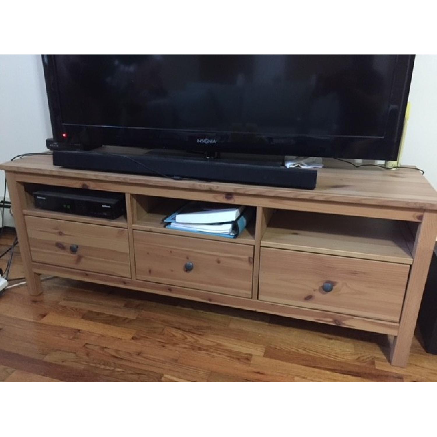 Ikea Hemnes Solid Pine Wood TV Stand - image-1