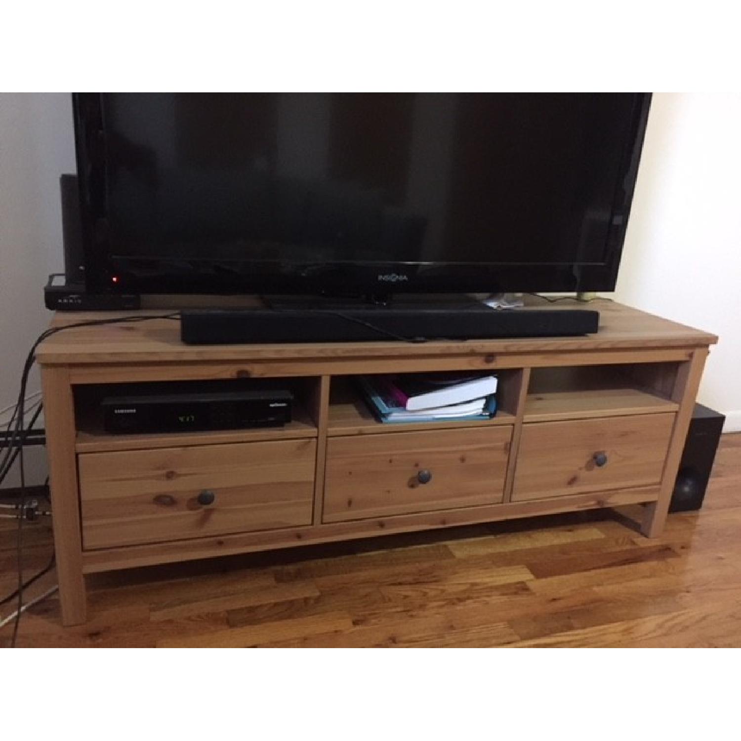 Ikea Hemnes Solid Pine Wood TV Stand - image-3