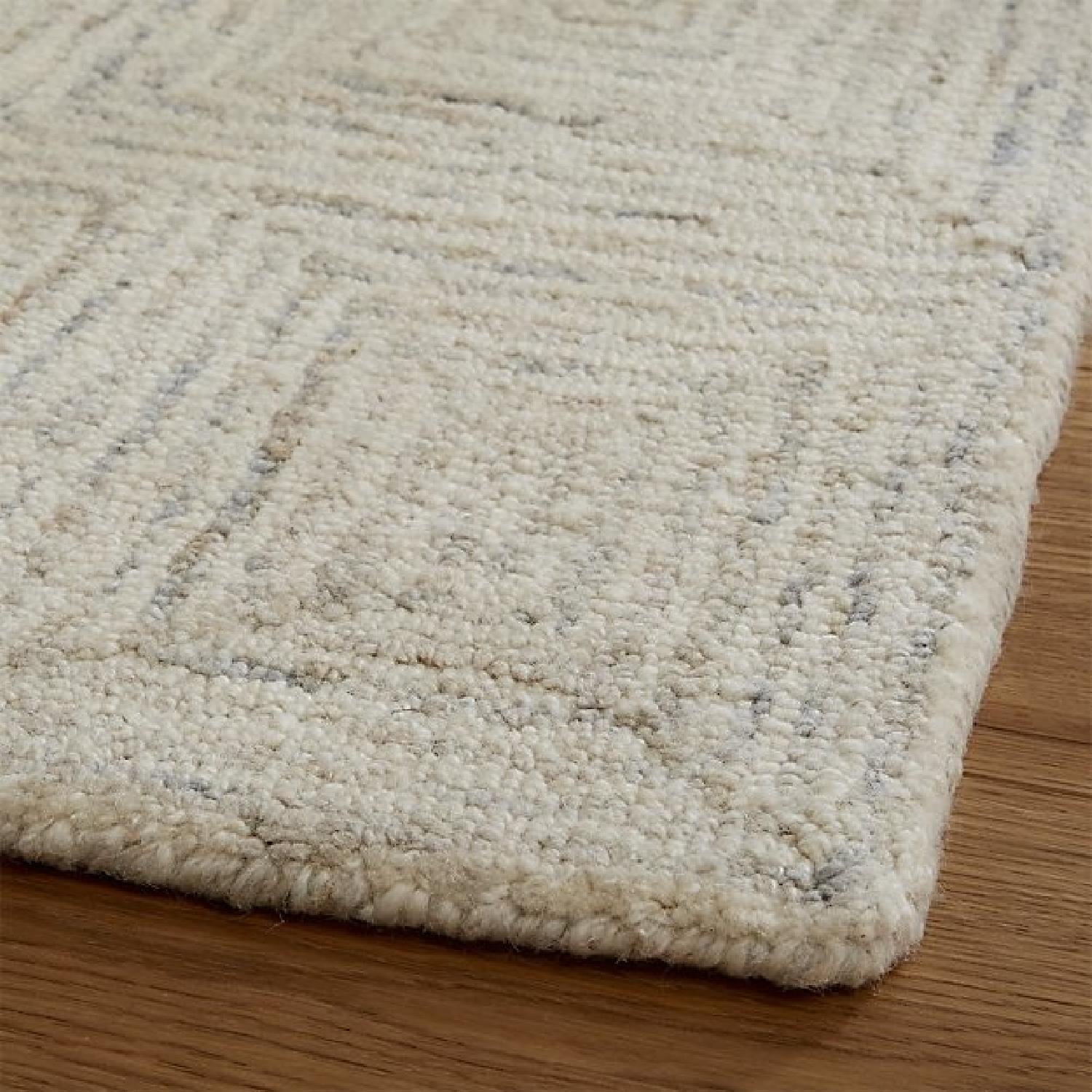 Crate & Barrel Presley White Wool Area Rug - image-1