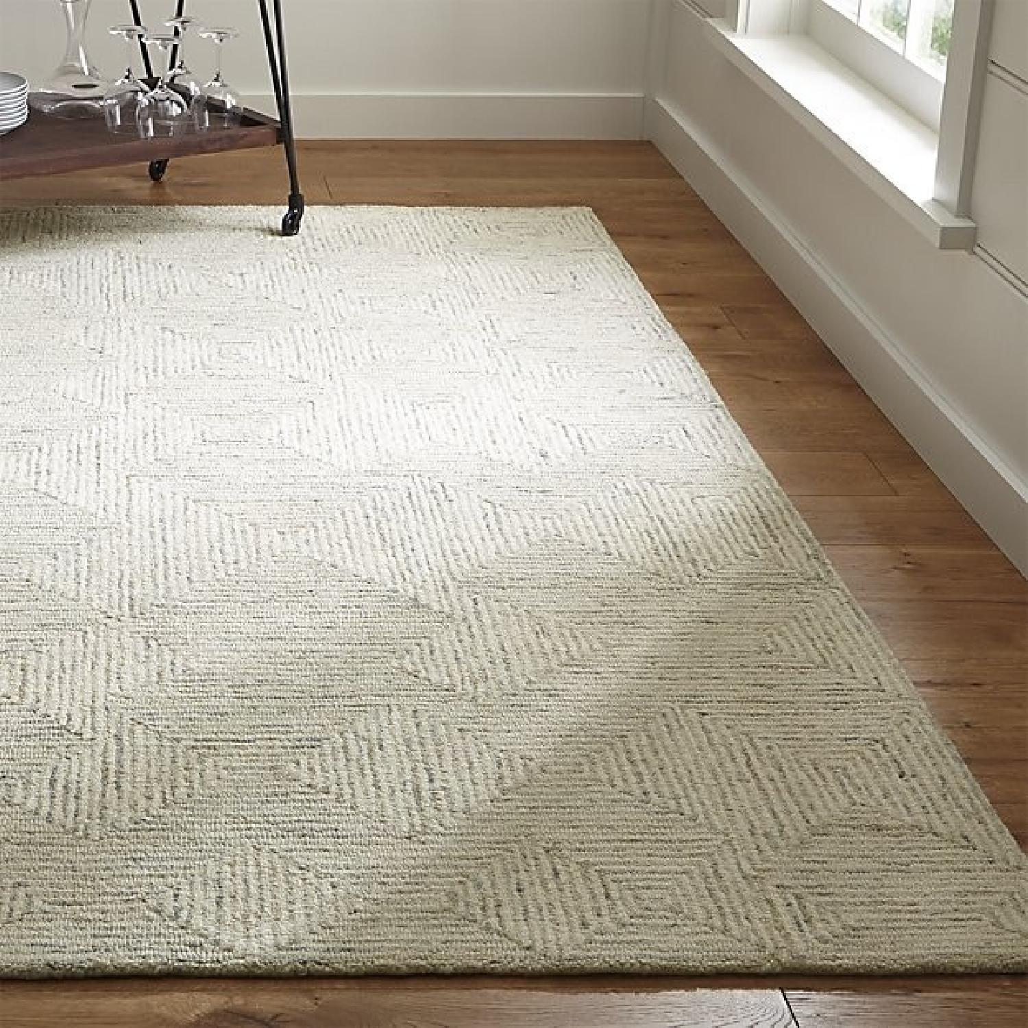 Crate & Barrel Presley White Wool Area Rug - image-3