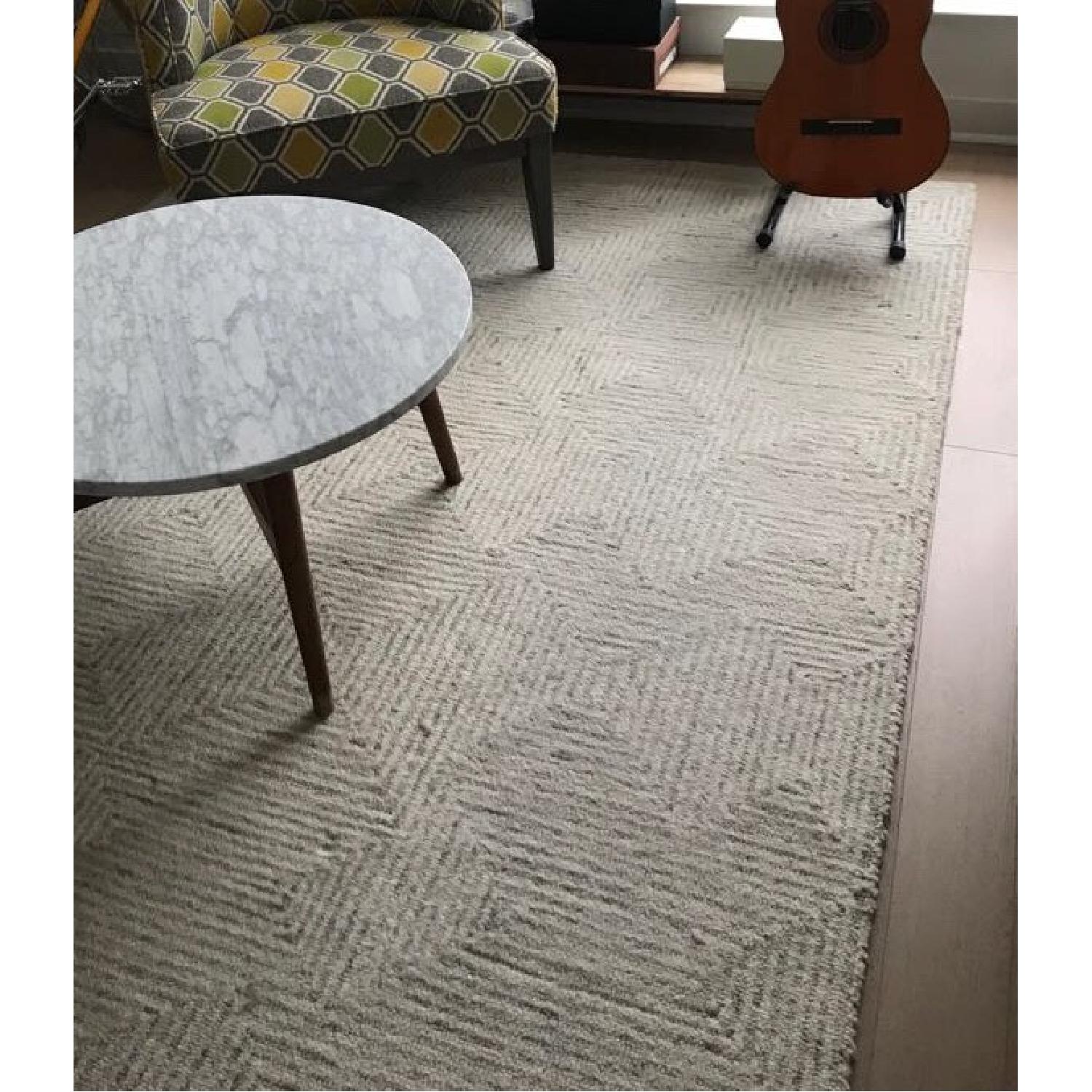 Crate & Barrel Presley White Wool Area Rug - image-4