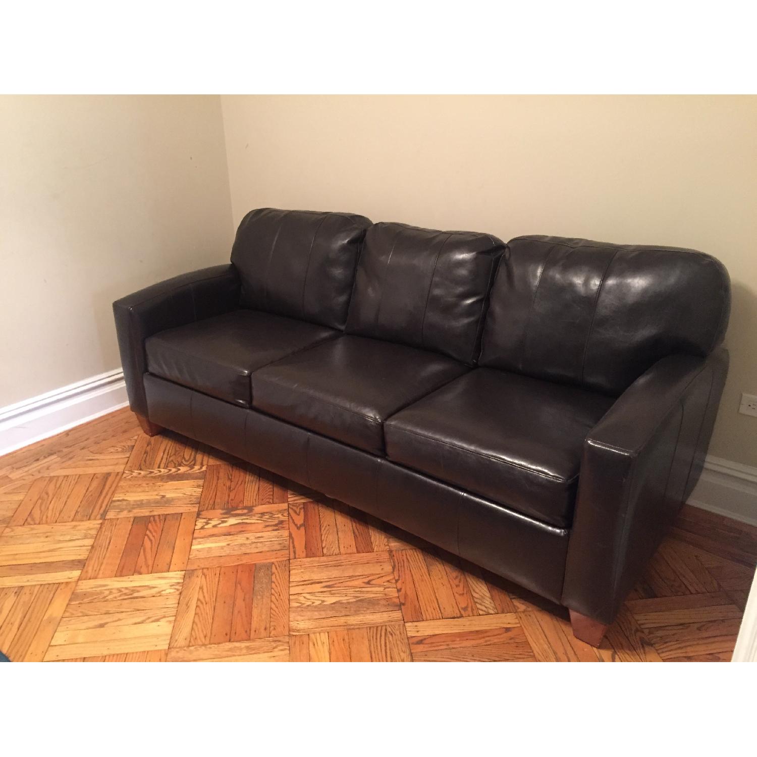 Jennifer Convertibles Leather Sleeper Sofa - image-2