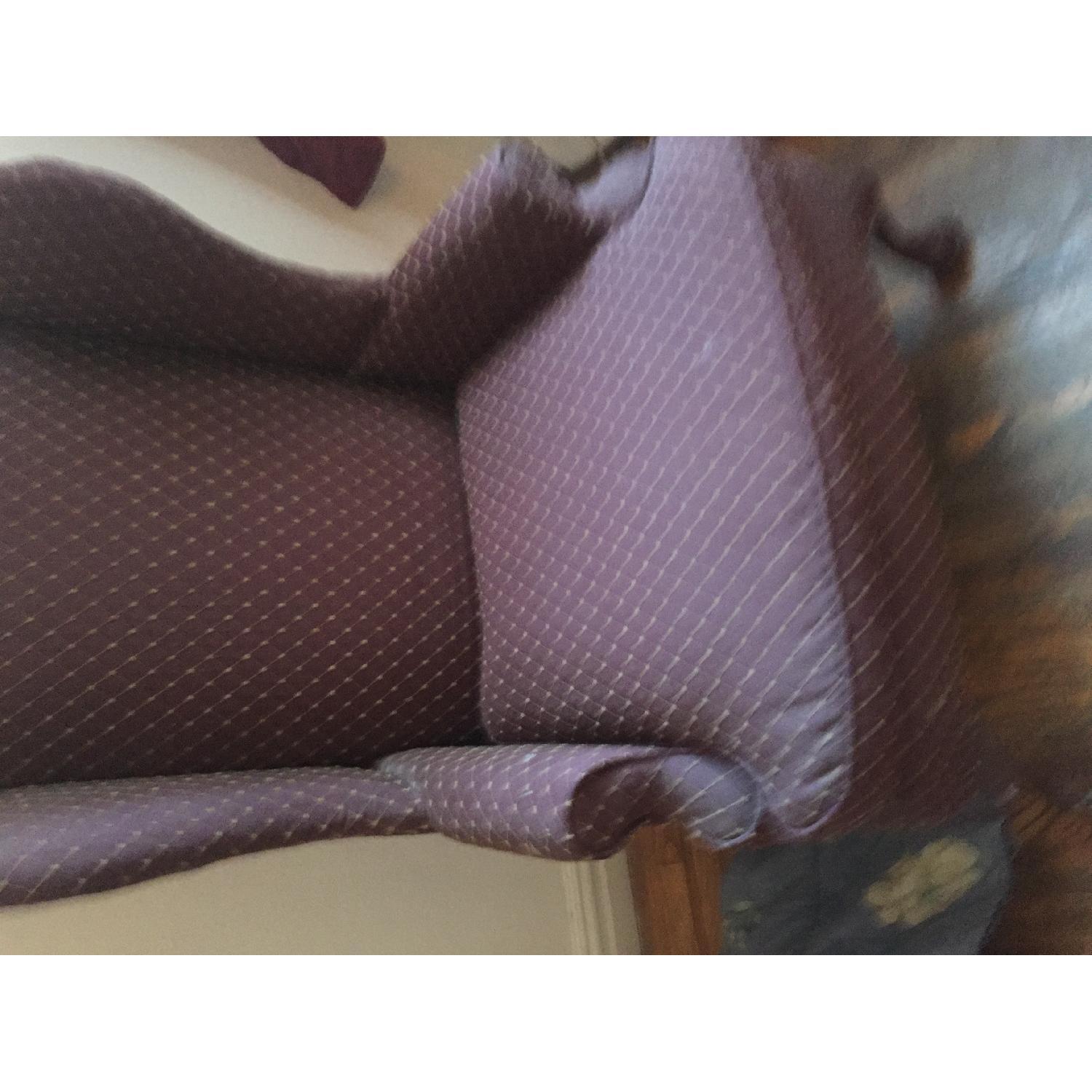 Vintage Purple Wingback Chair - image-3