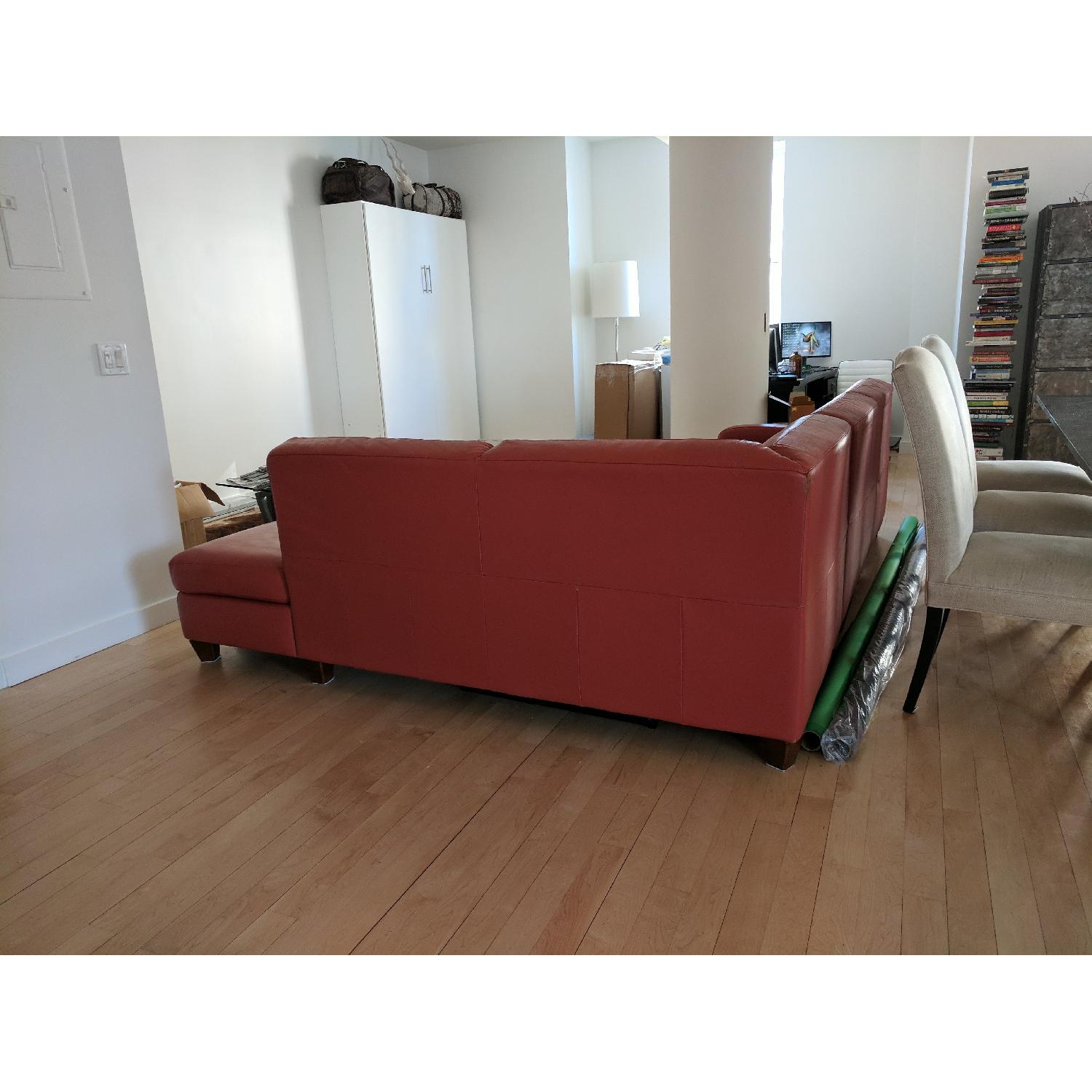 Modern Italian Leather 2-Piece Queen Sleeper Sectional Sofa - image-3