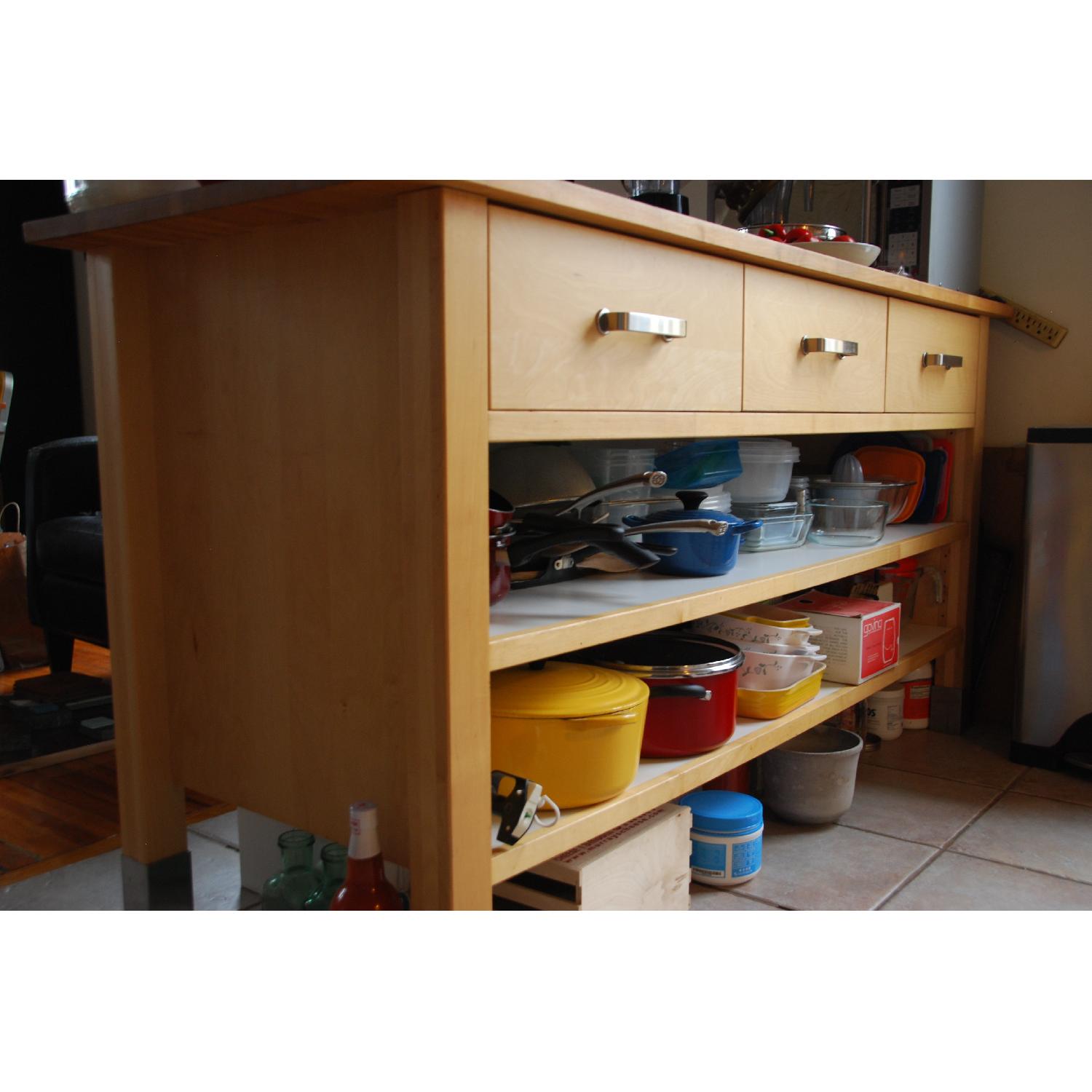 Ikea Wood Kitchen Island/Craft Workbench AptDeco