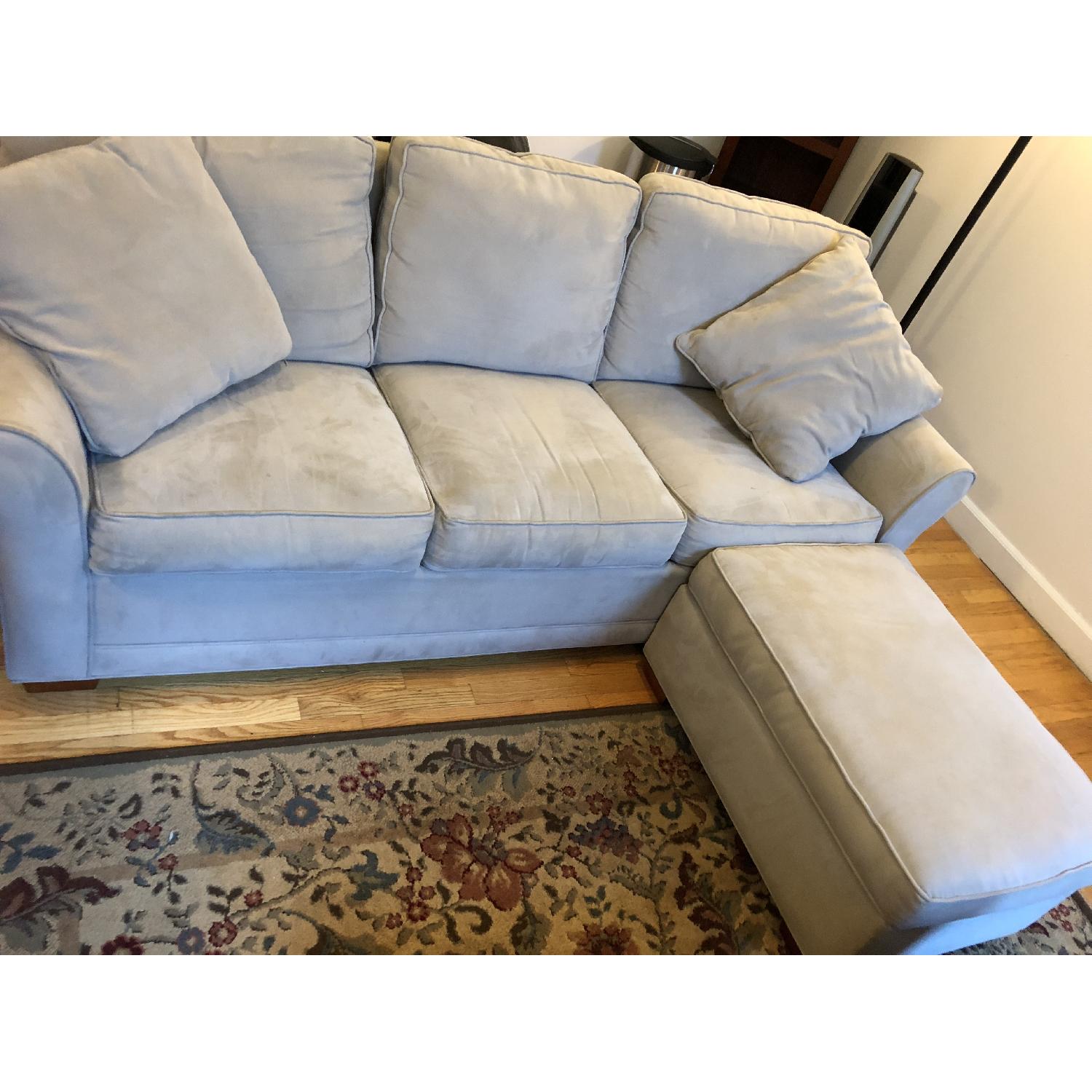 Raymour & Flanigan Sleeper Sofa & Matching Ottoman - image-1