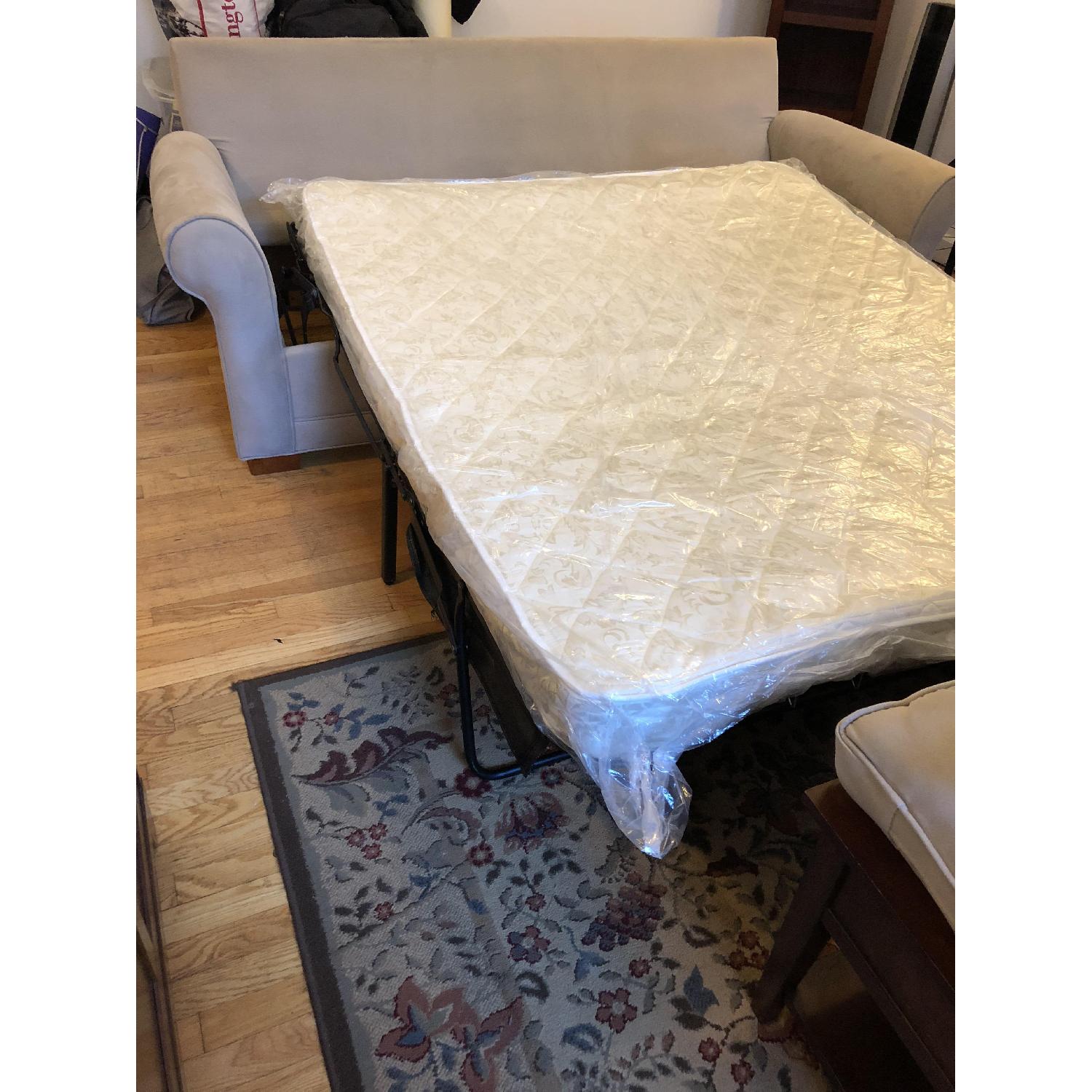 Raymour & Flanigan Sleeper Sofa & Matching Ottoman - image-7