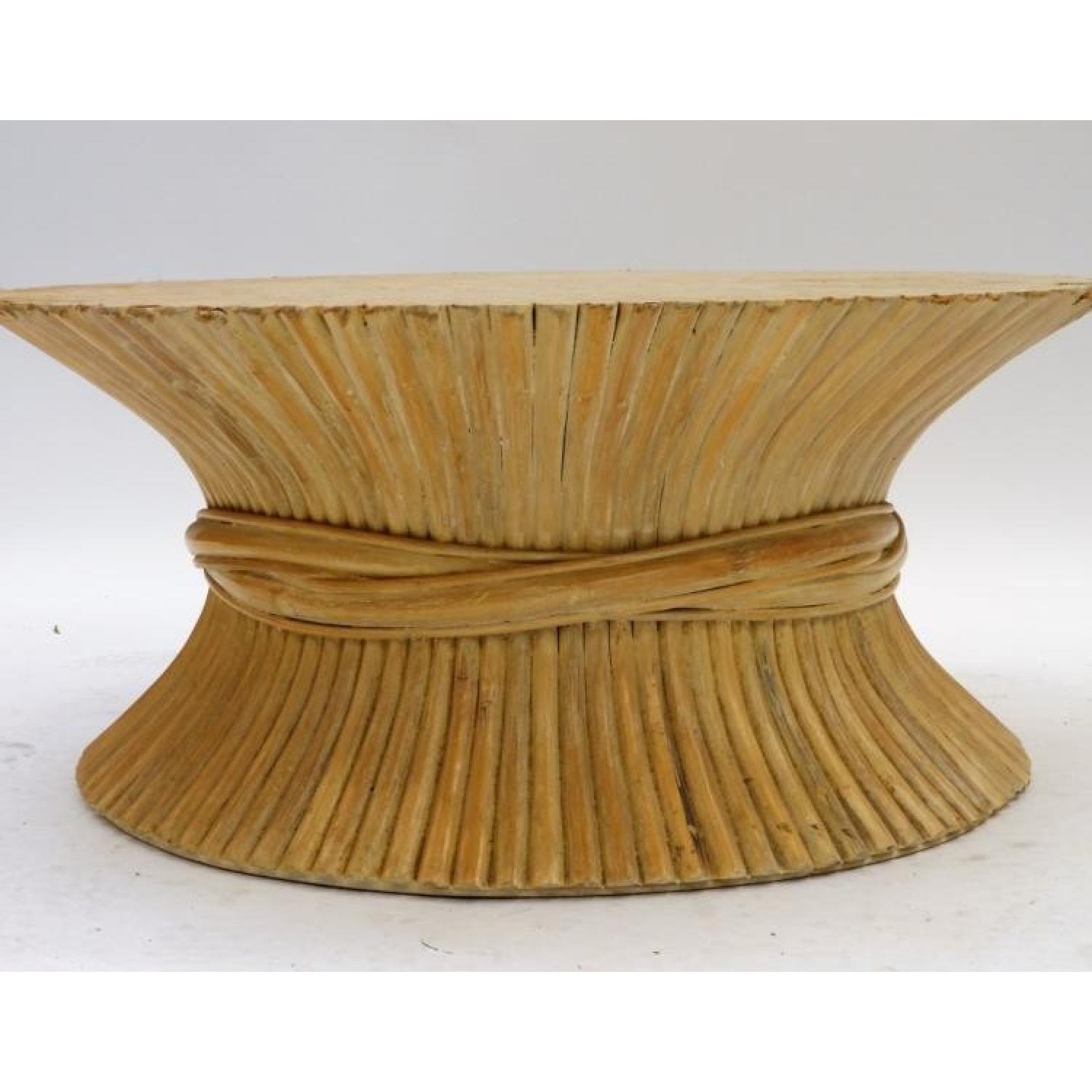 McGuire Bamboo Wheat Sheaf Coffee Table - image-0