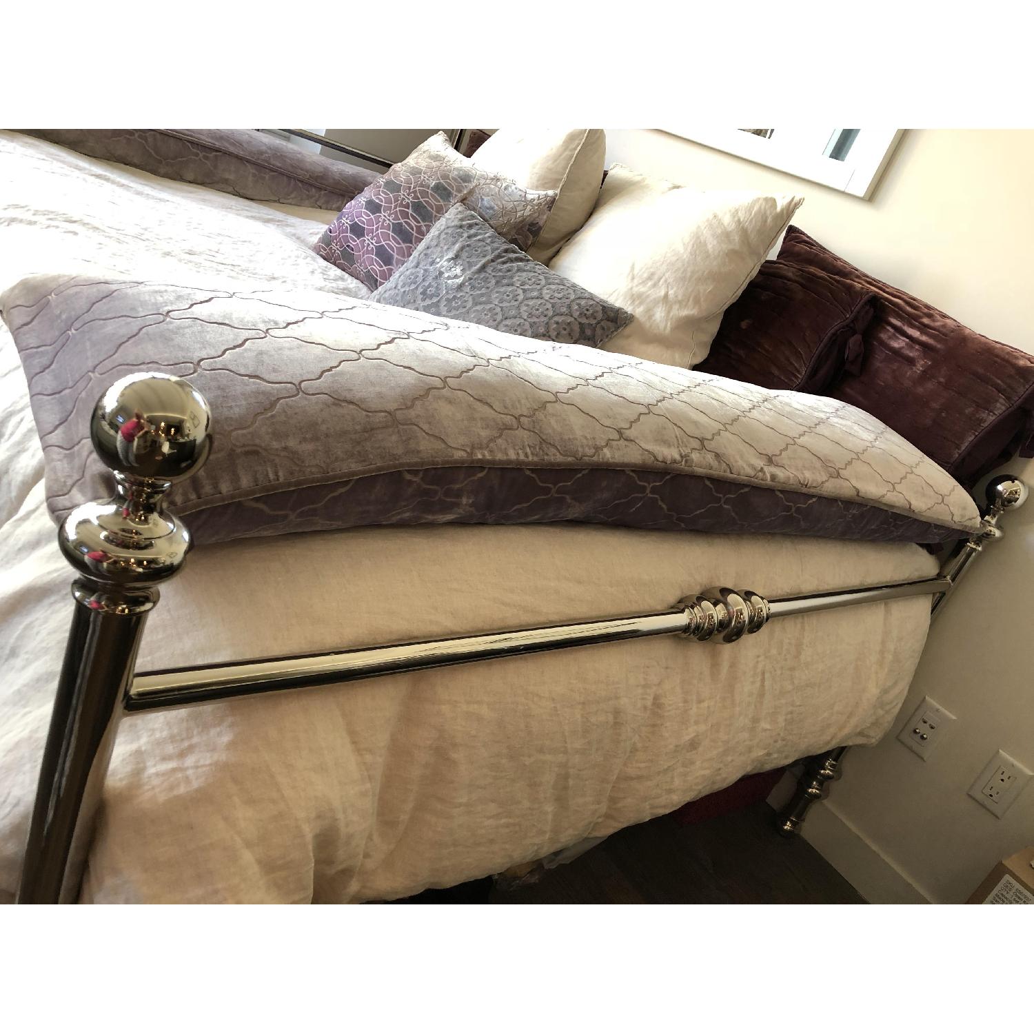 Pottery Barn Polished Nickel Bed Frame - image-2
