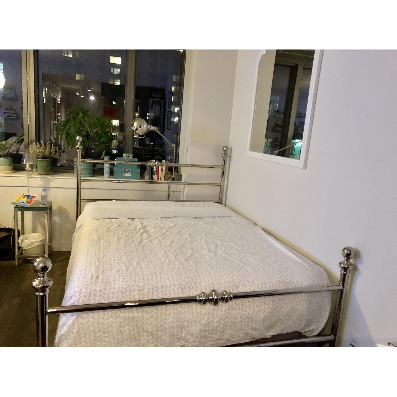 Pottery Barn Polished Nickel Bed Frame - image-4