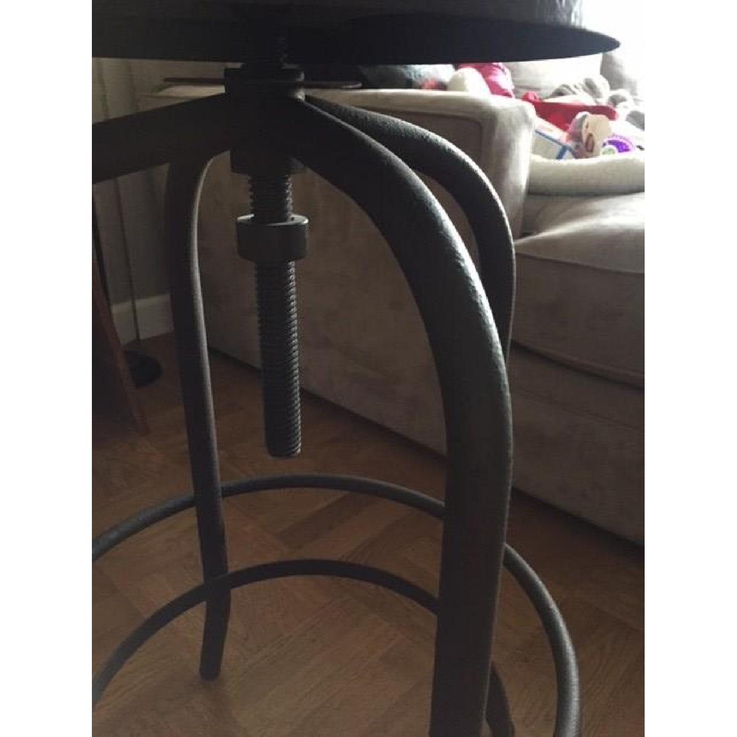 Vintage Wood & Cast Iron Stool - image-2