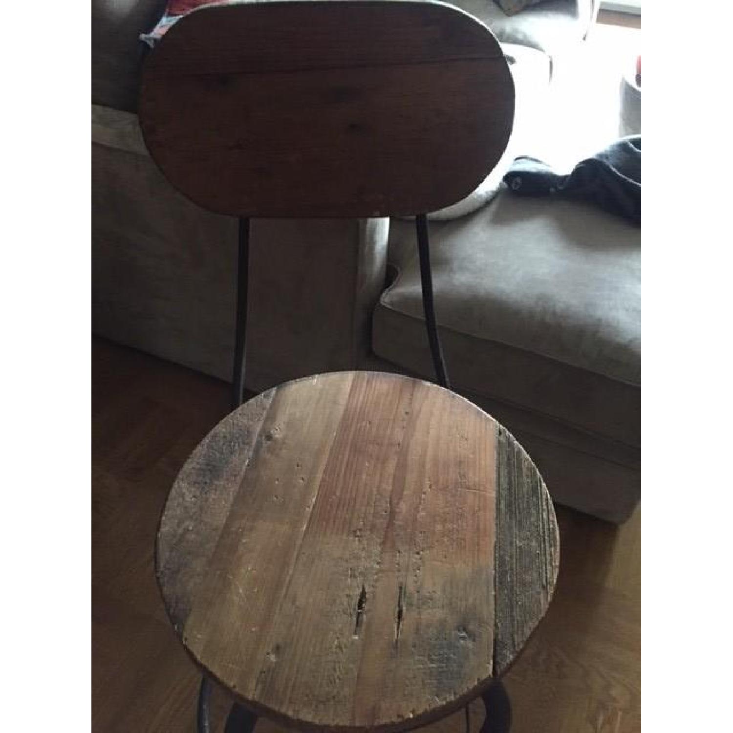 Vintage Wood & Cast Iron Stool - image-3