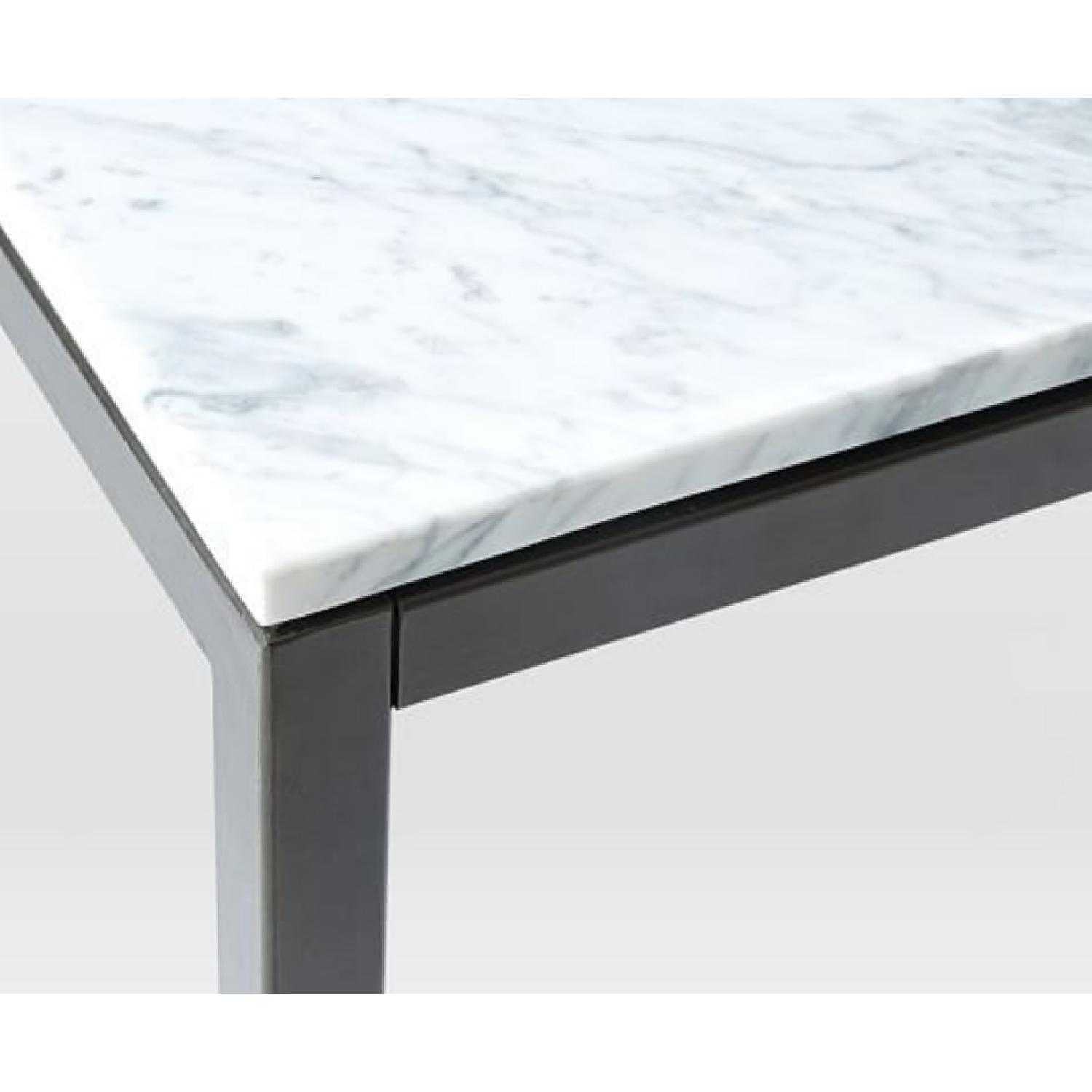West Elm Box Frame Marble Top Counter Table - image-2