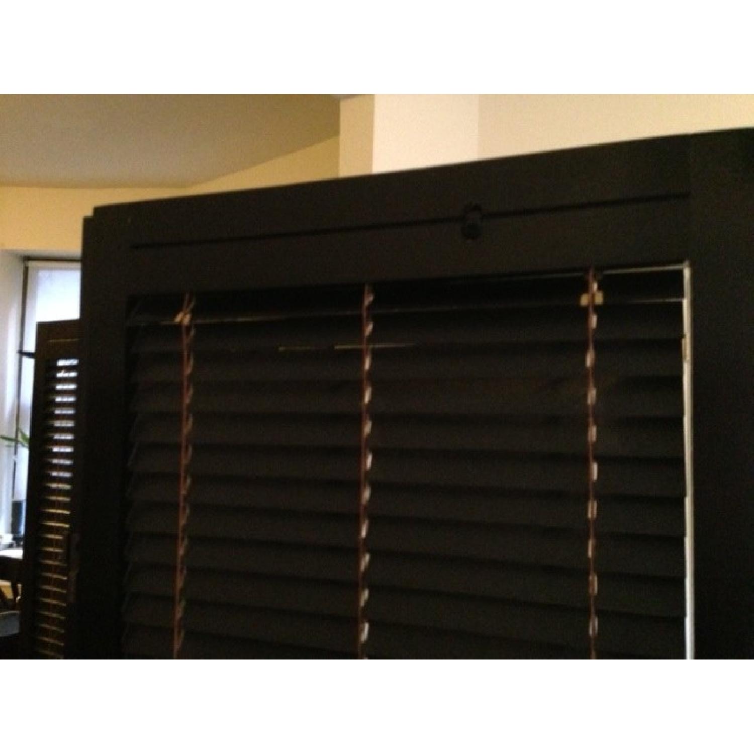 Target Shutter Room Divider in Walnut - image-1