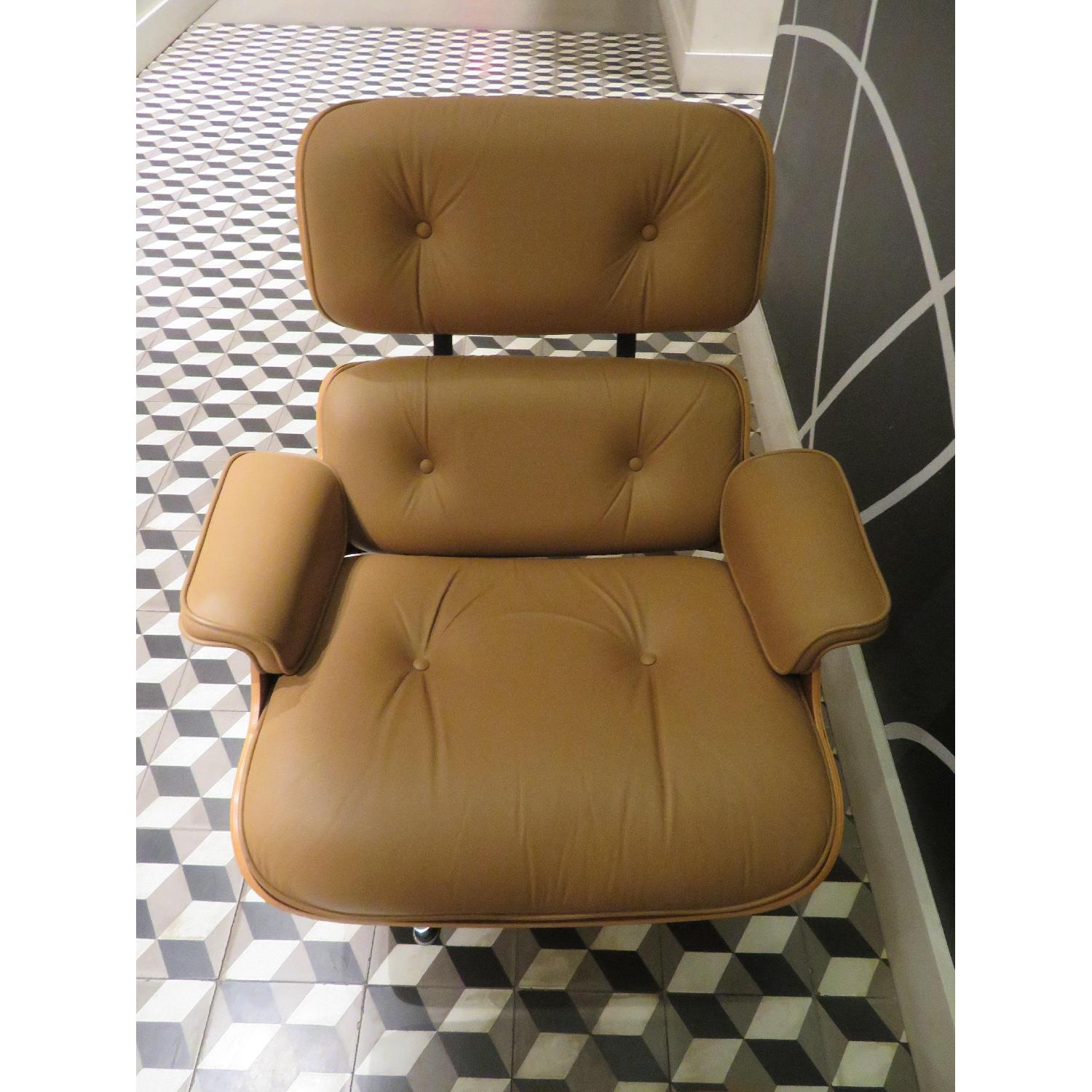 Herman Miller Lounge Chair & Ottoman in Tobacco & Walnut - image-4