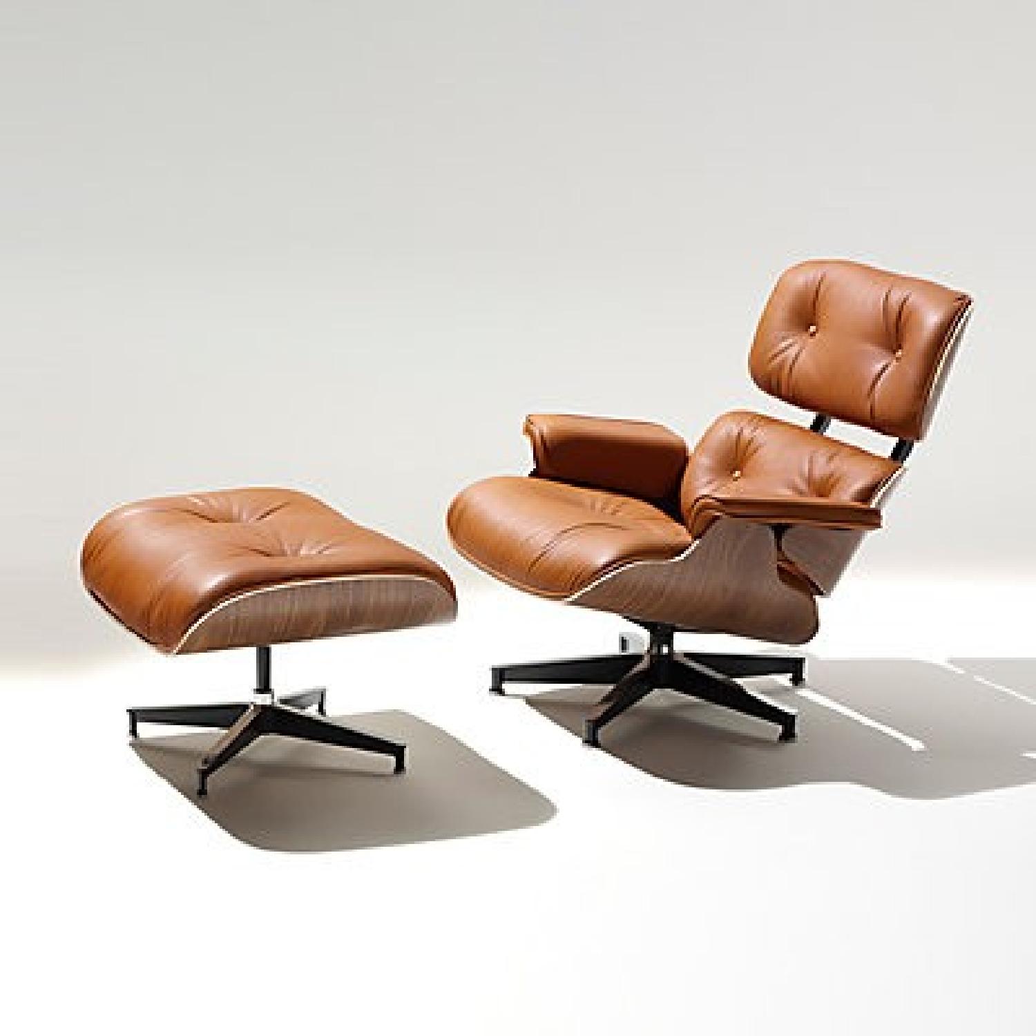 Herman Miller Lounge Chair & Ottoman in Tobacco & Walnut - image-12