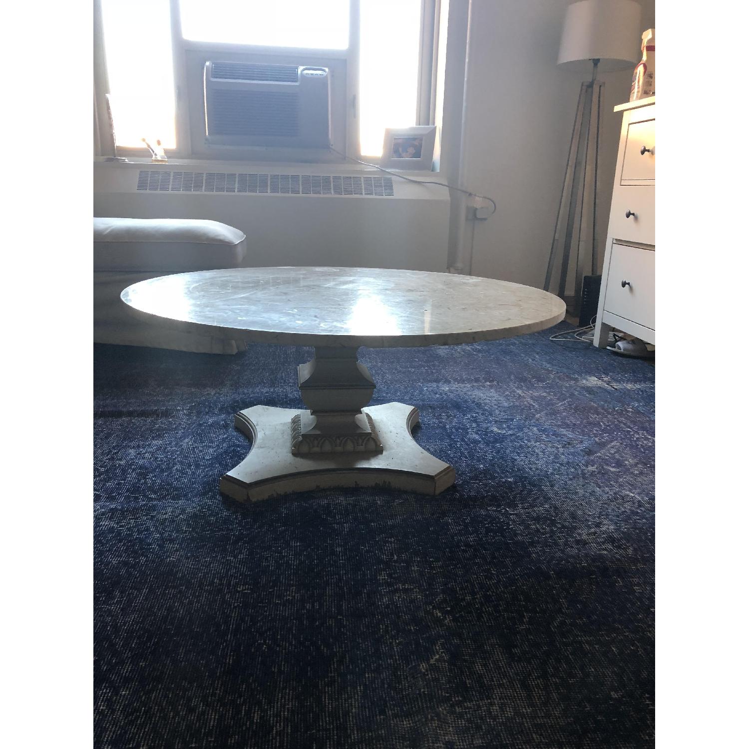 Antique Marble Coffee Table - image-3