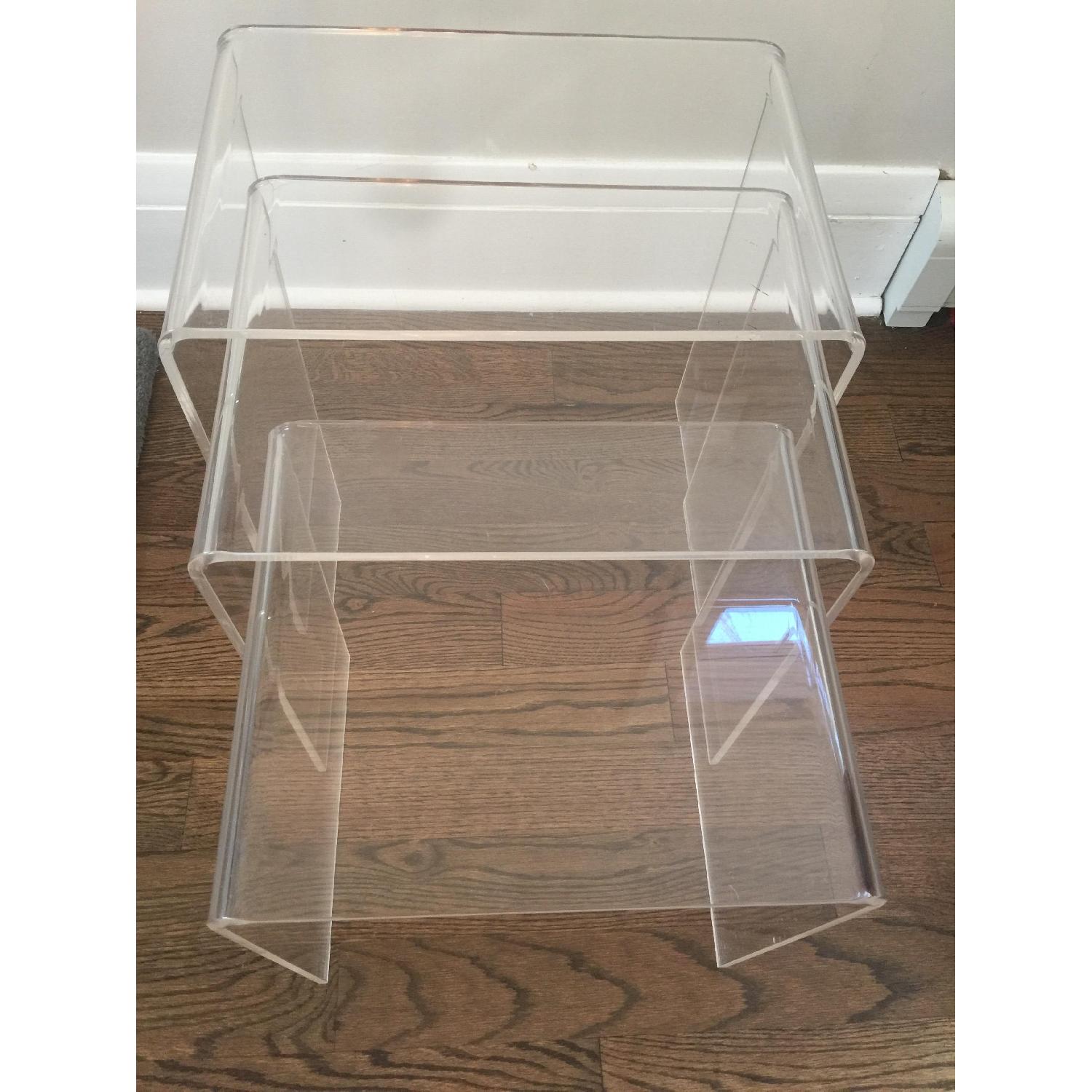 CB2 Acrylic Nesting Tables AptDeco