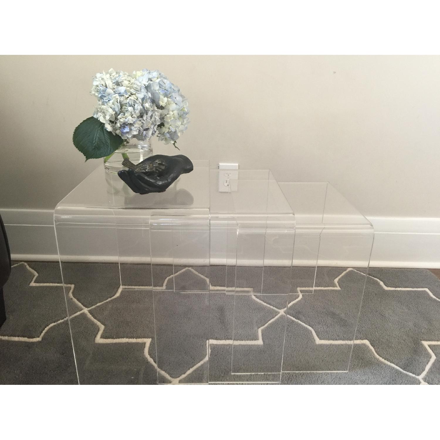 CB2 Acrylic Nesting Tables AptDeco