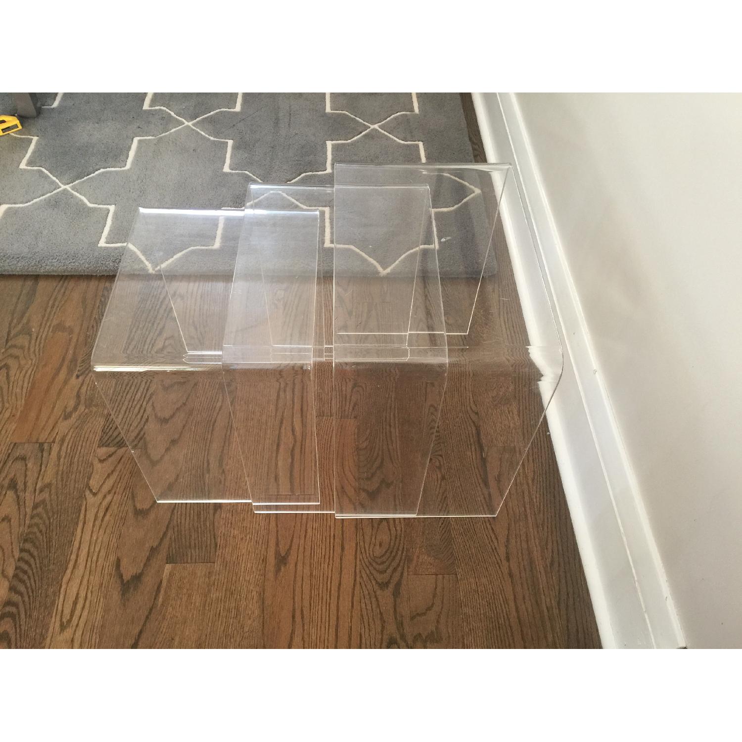 CB2 Acrylic Nesting Tables AptDeco