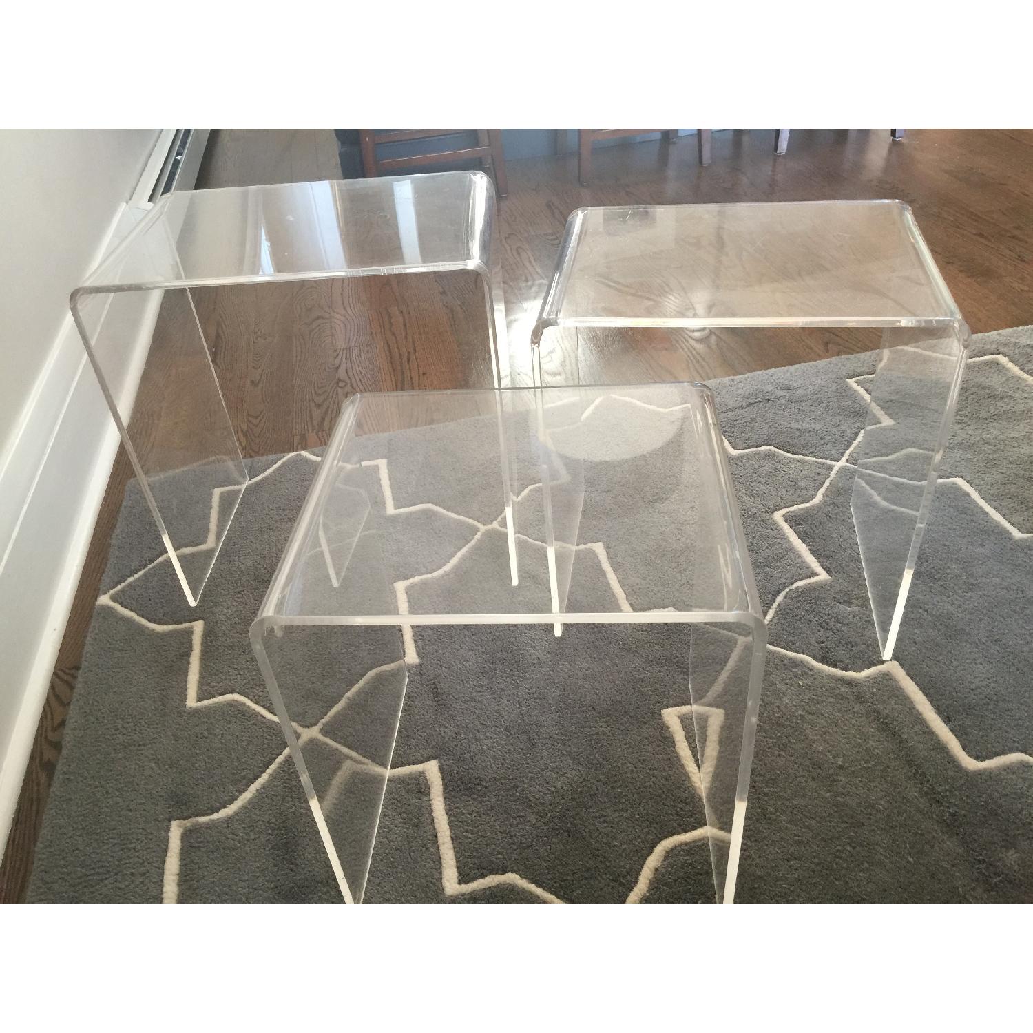 CB2 Acrylic Nesting Tables AptDeco