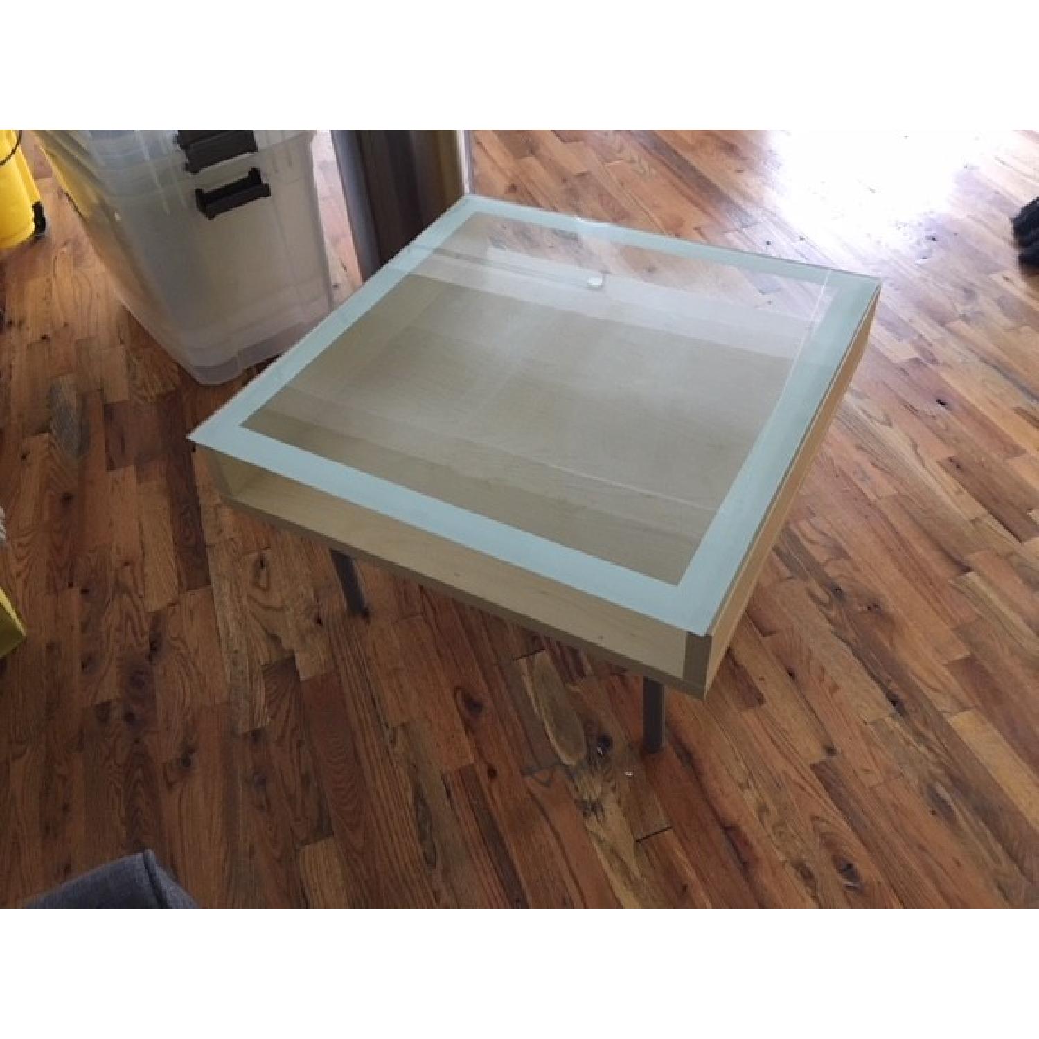 Ikea Magiker Glass Top Coffee Table AptDeco