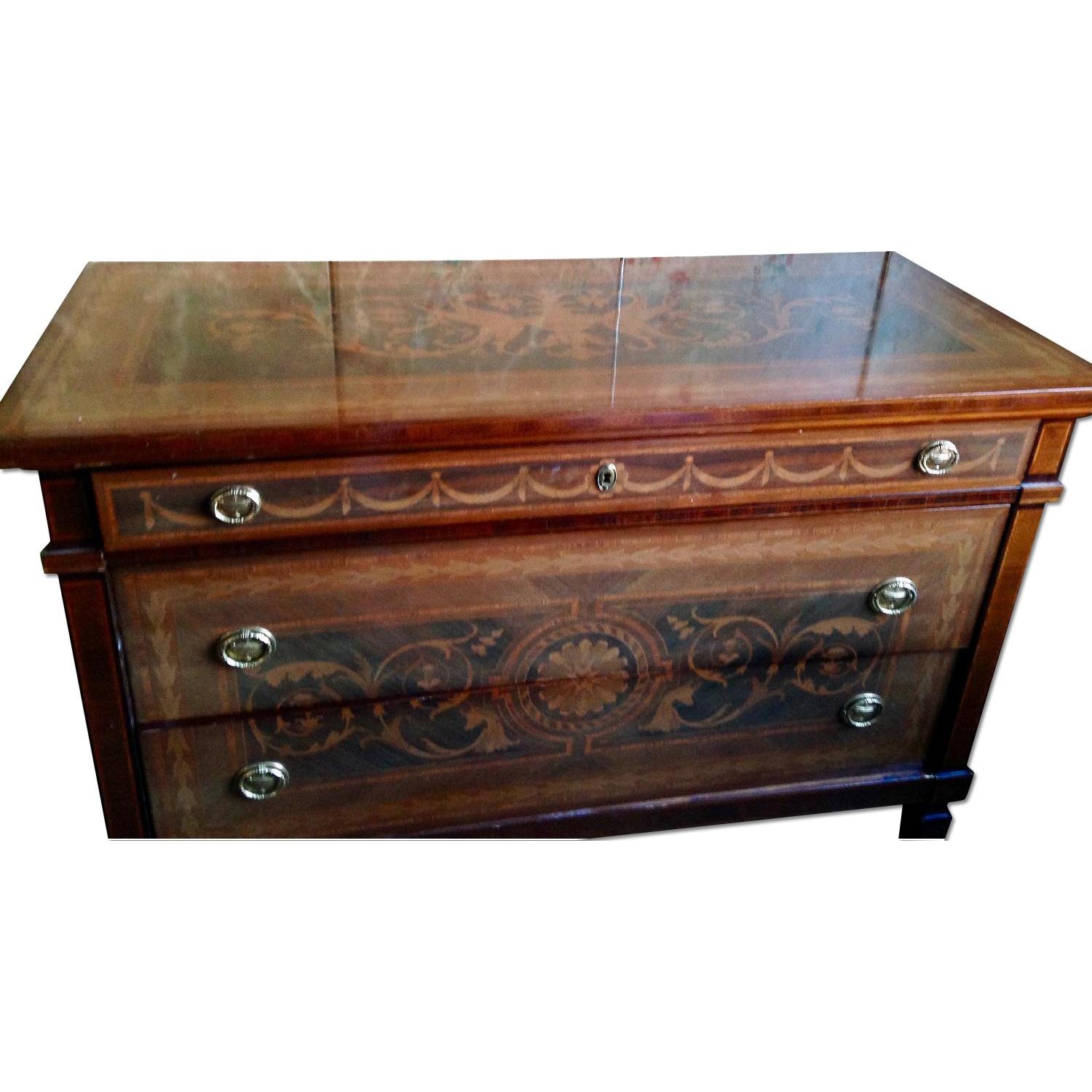 Antique Style Wood Veneer Dresser AptDeco