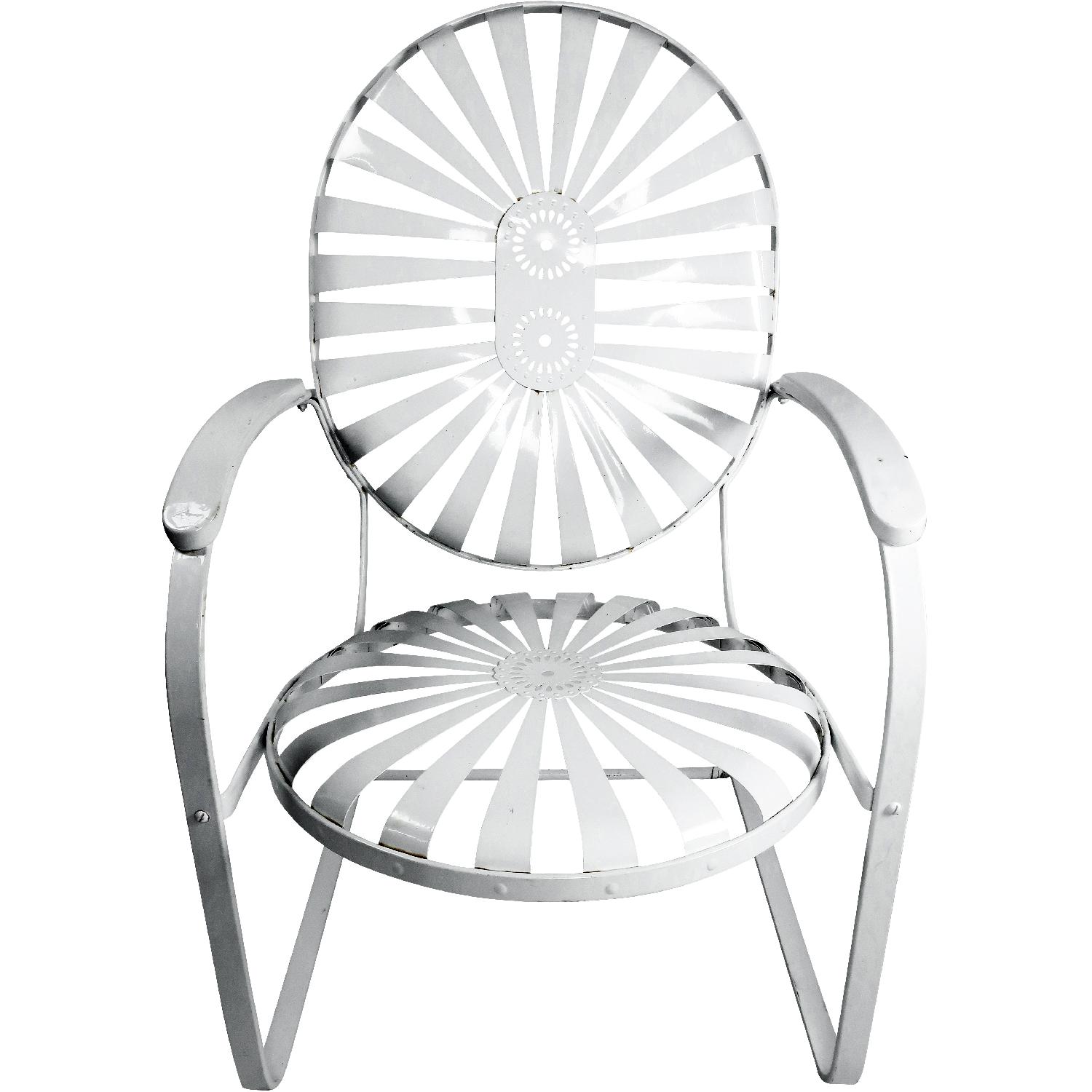 Francois Carre Vintage Sunburst Cantilevered Chair - image-0