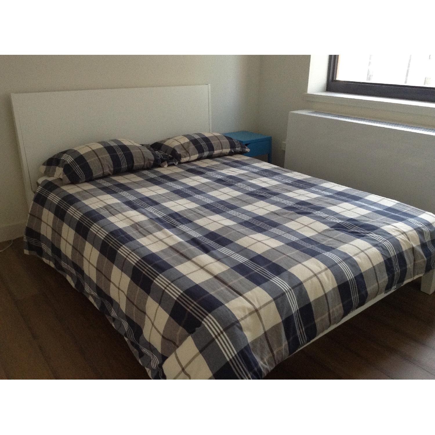 Ikea Nordli White Queen Bed Frame - image-1