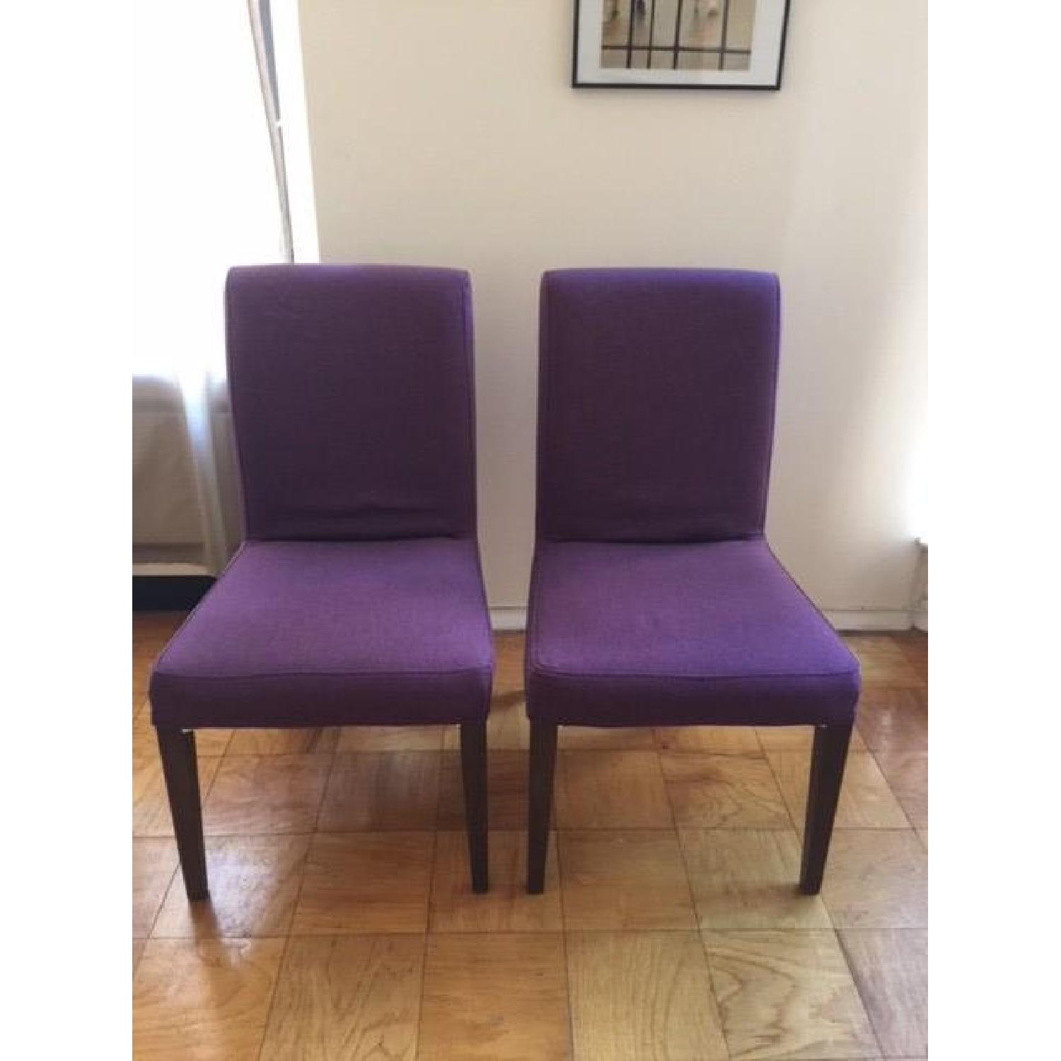 Ikea Henriksdal Brown Chair w/ Dansbo Lilac Covers - AptDeco
