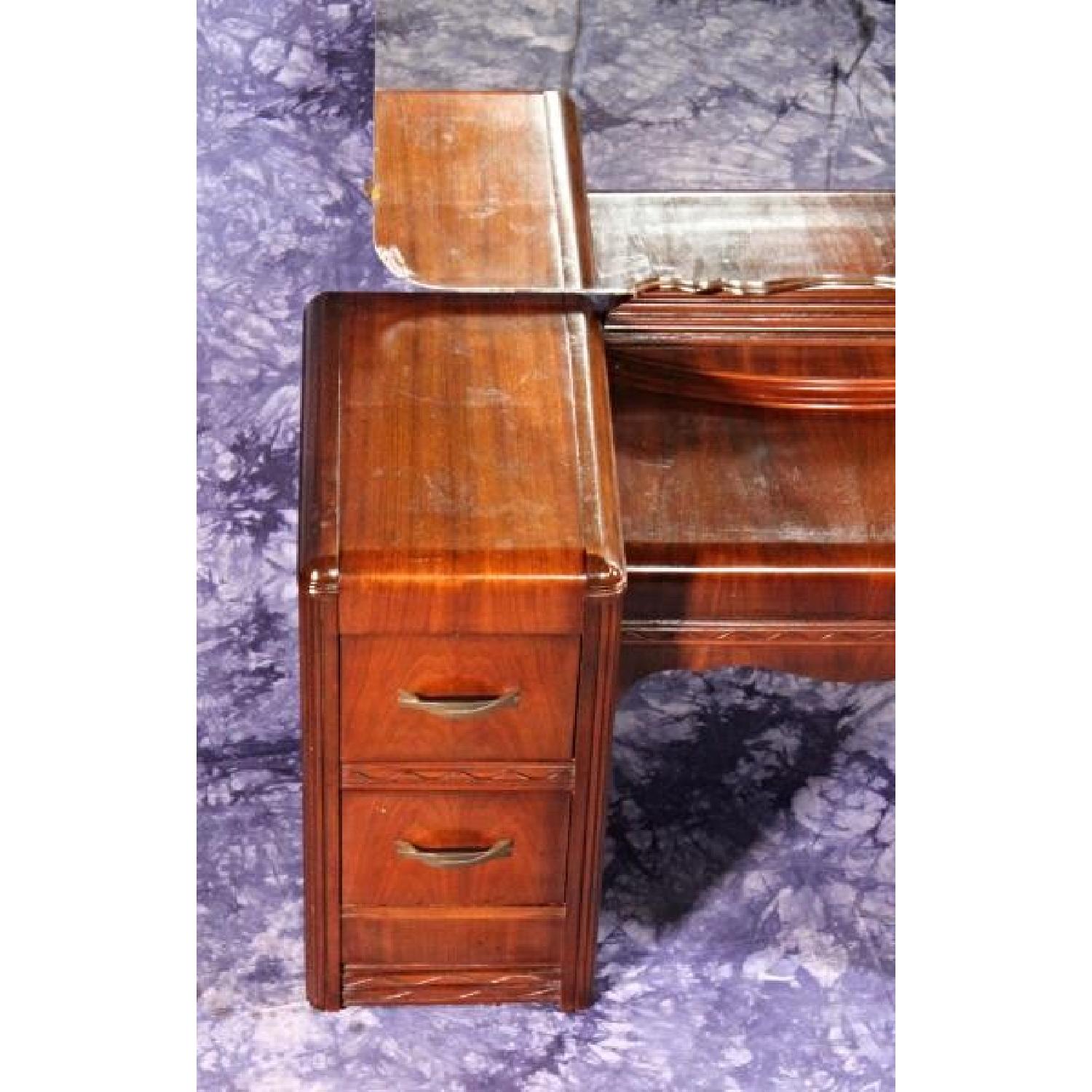 1930's Antique Art Deco Vanity Dresser w/ Mirror - image-4