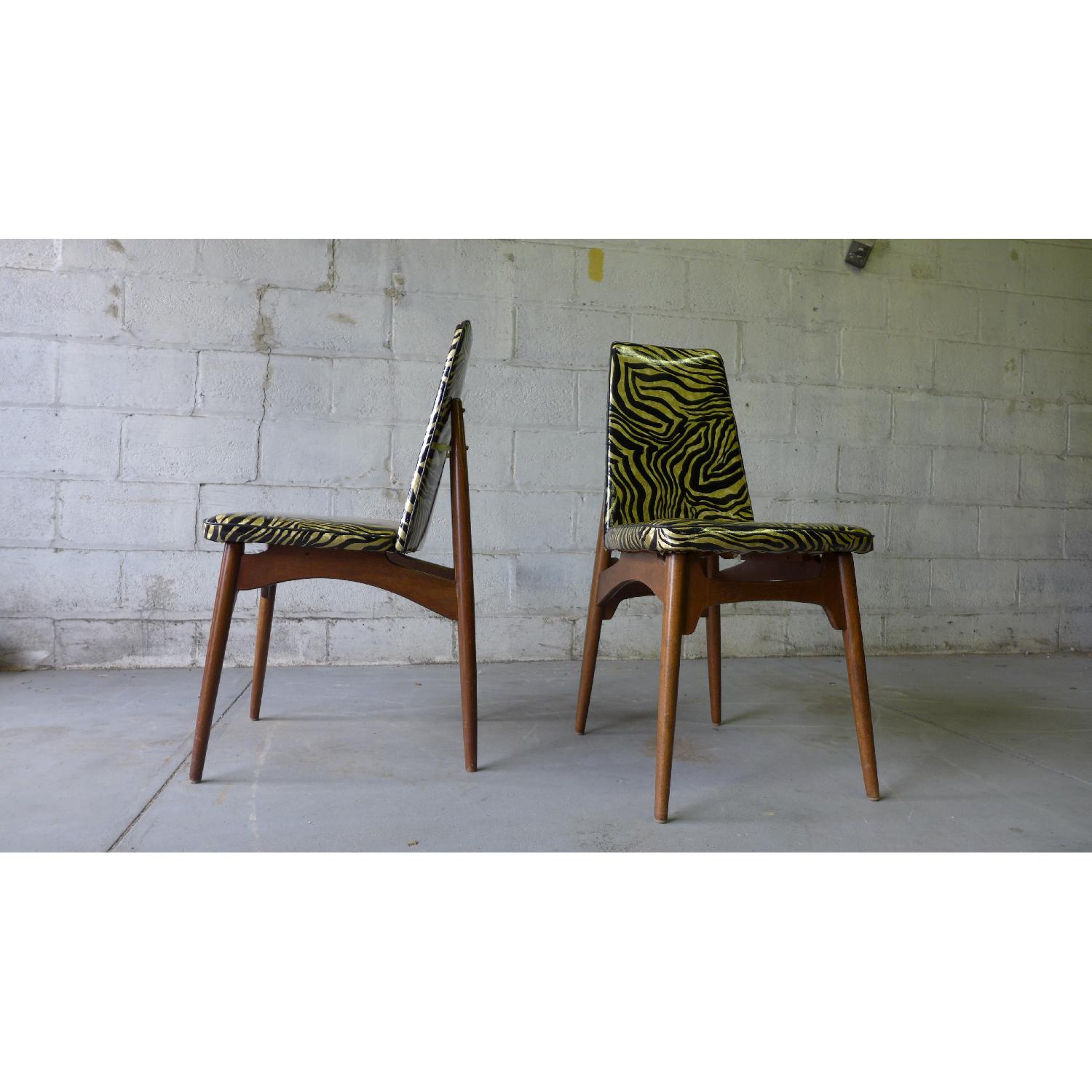Mid Century Modern Kodawood Side Chair in Zebra Pattern - image-2