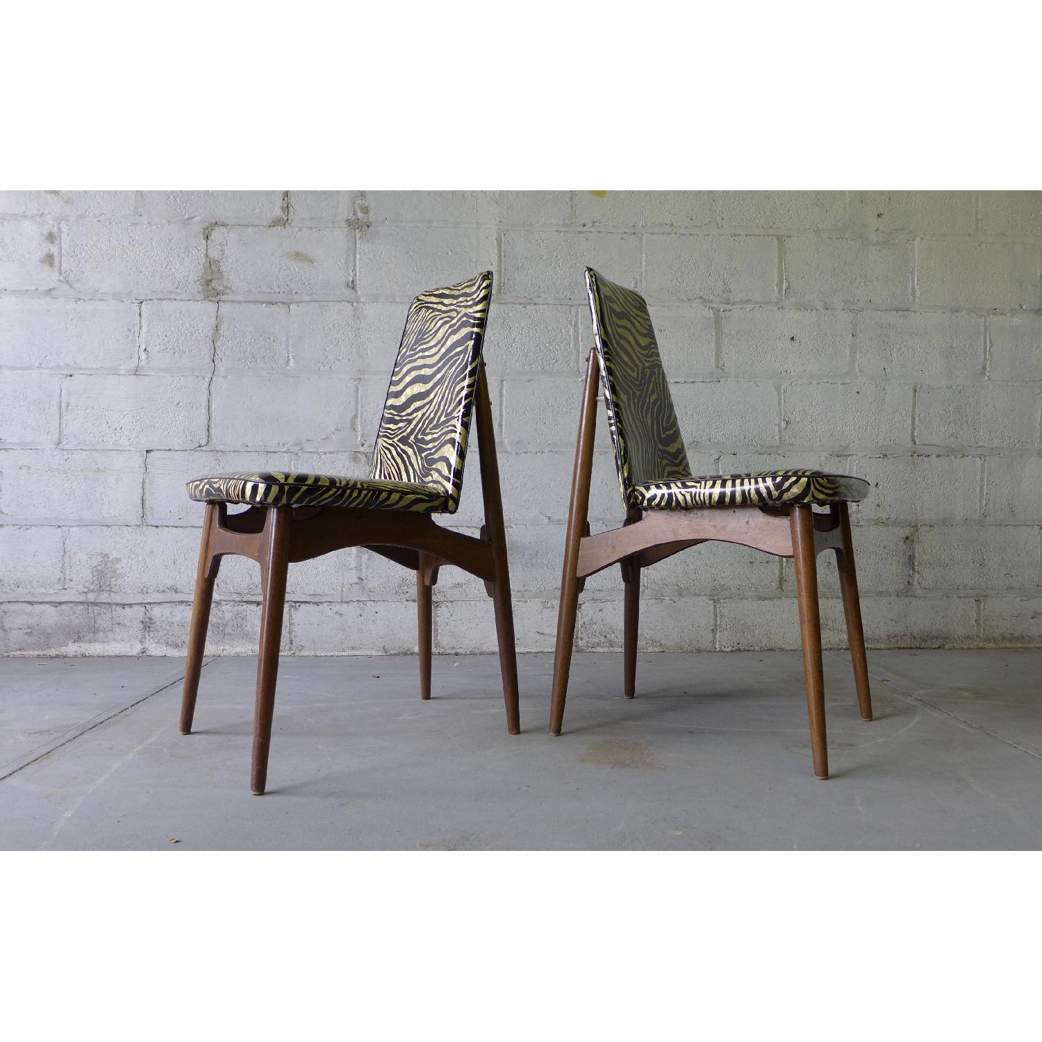 Mid Century Modern Kodawood Side Chair in Zebra Pattern - image-4