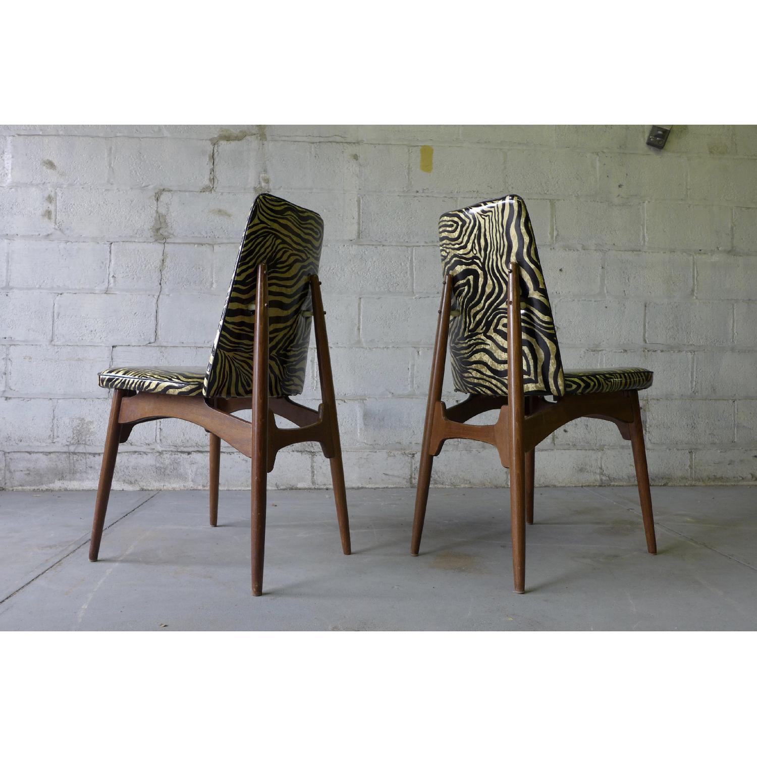 Mid Century Modern Kodawood Side Chair in Zebra Pattern - image-5