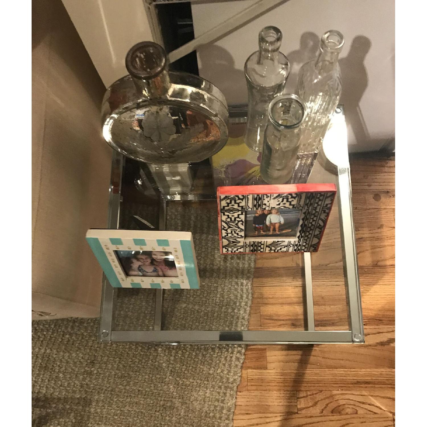 CB2 Smart Glass Top Side Table - image-2