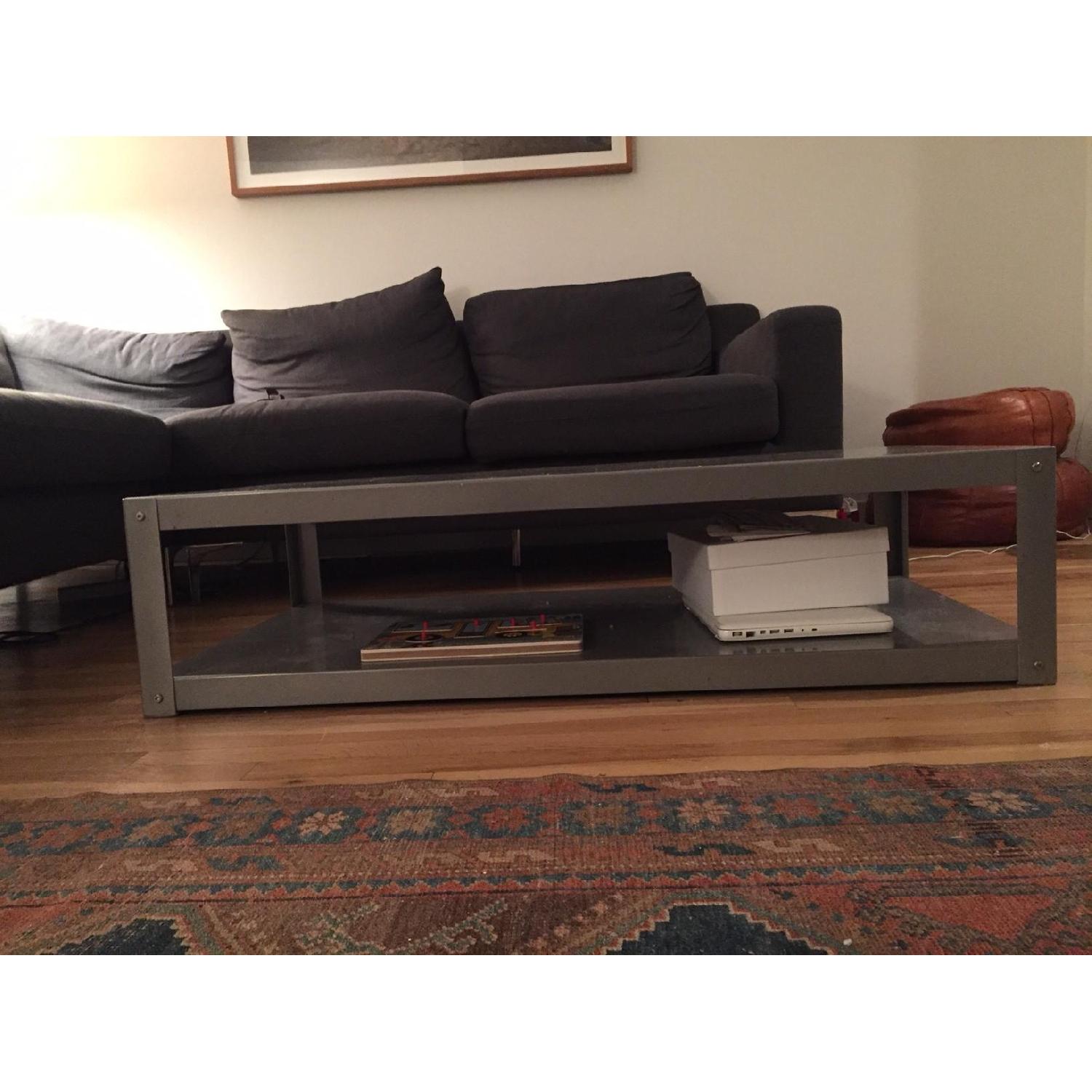 CB2 Go-Cart Carbon Rolling Coffee Table/TV Stand - image-4