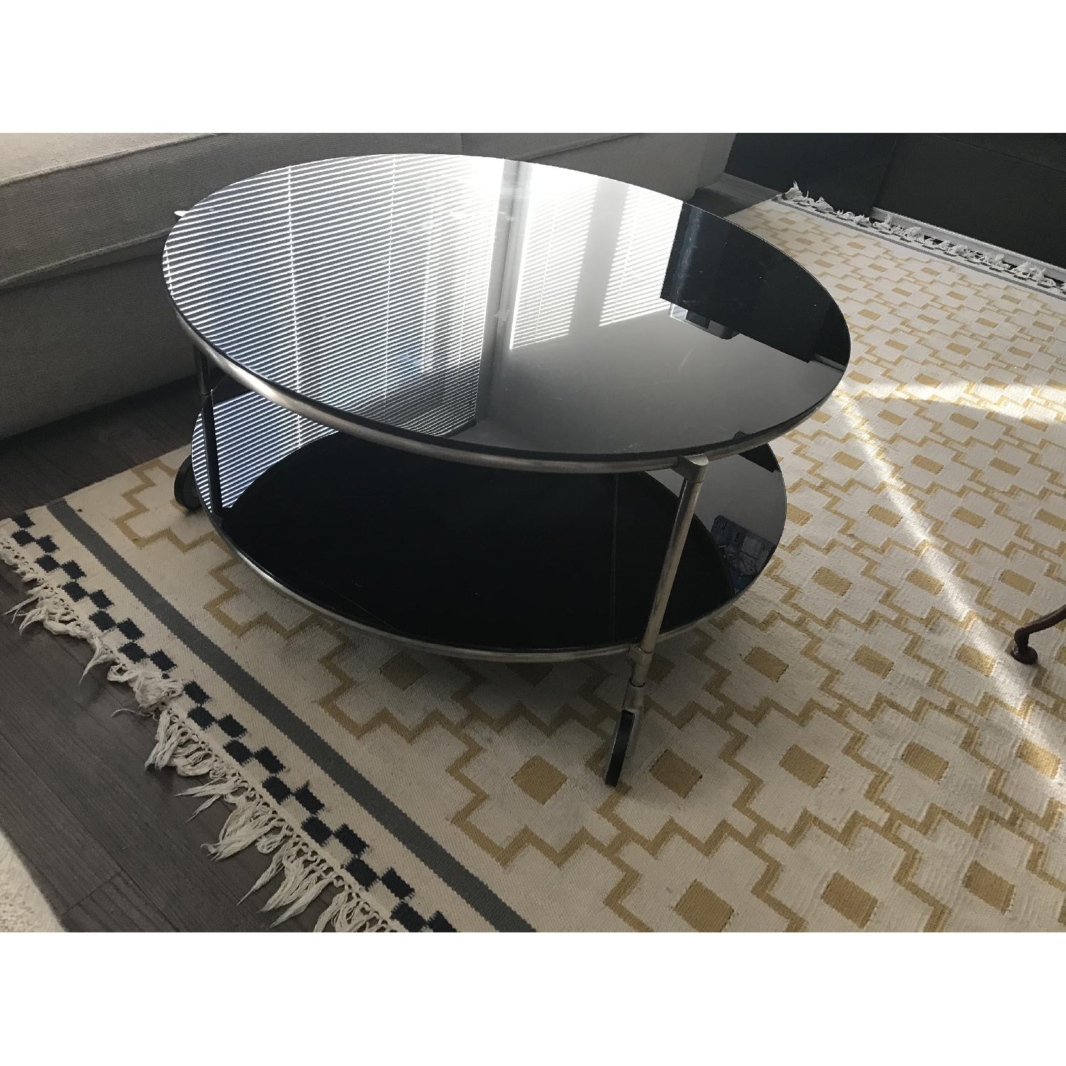 Ikea Black Glass Coffee Table - image-2