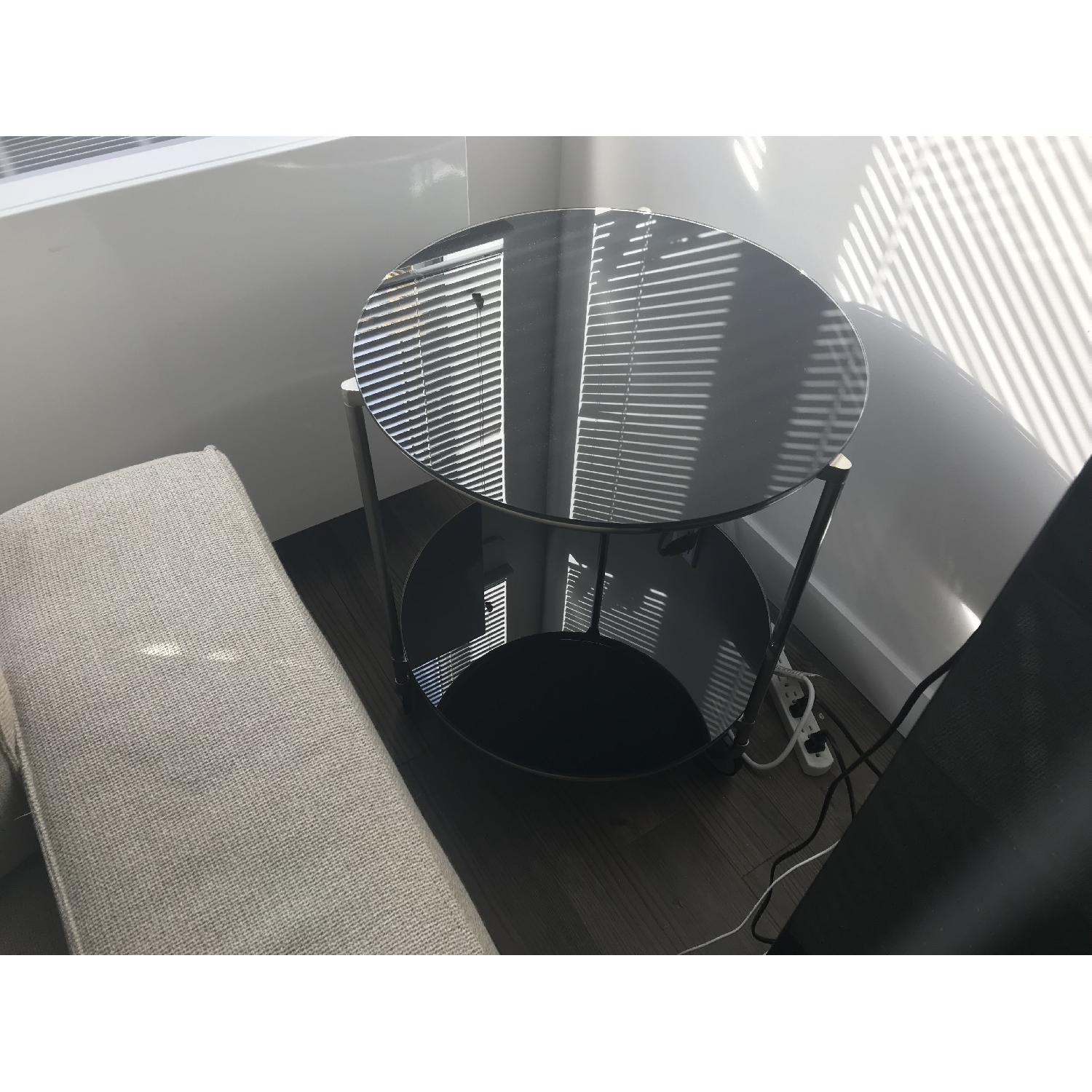 Ikea Black Glass End Table - image-3