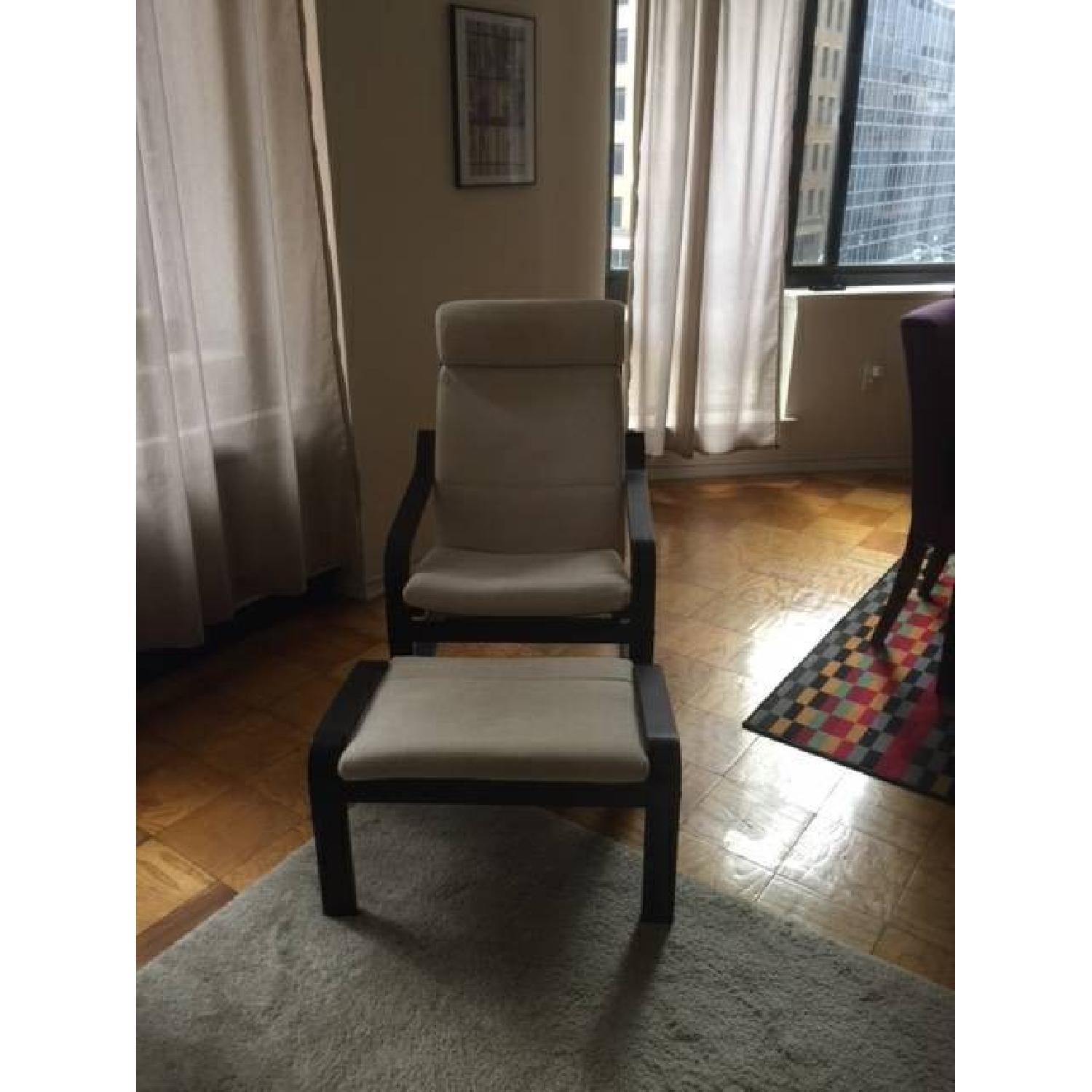 Ikea Poang Chair & Ottoman - image-1