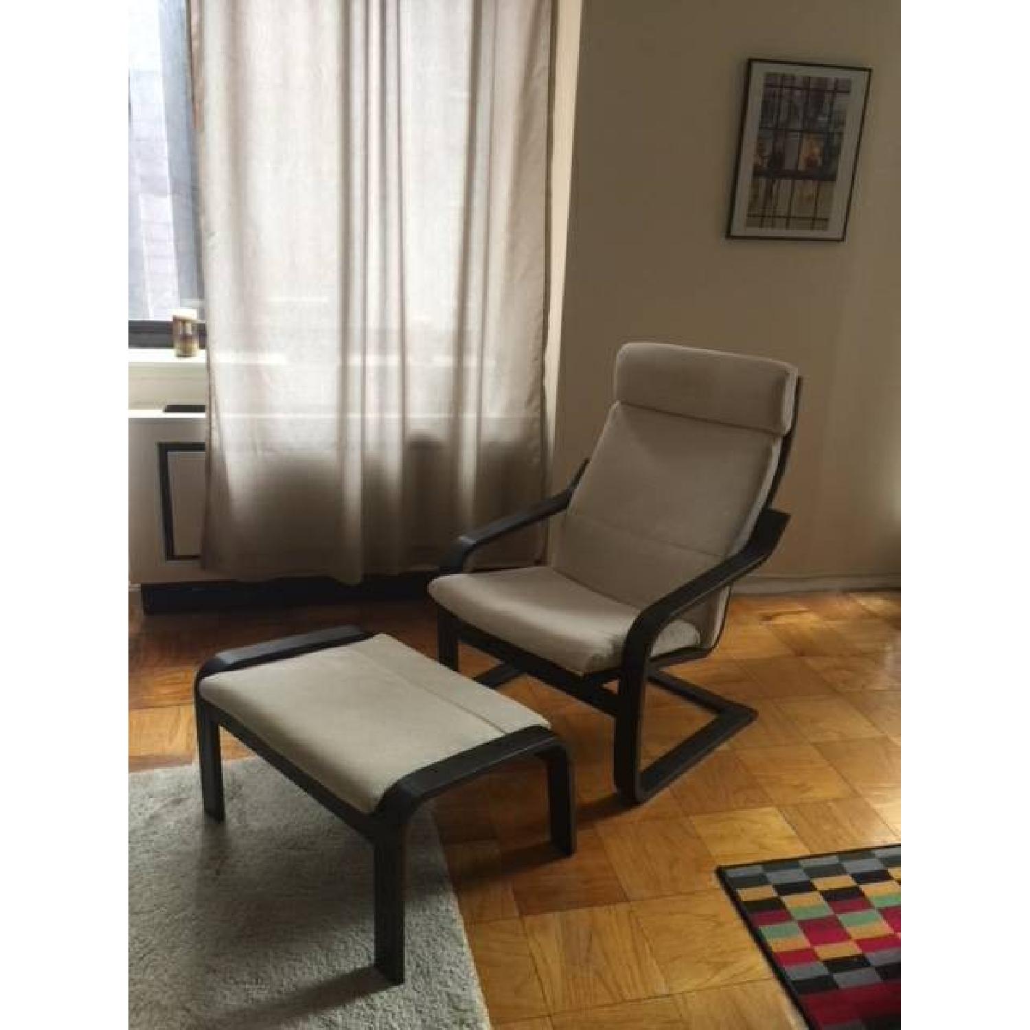 Ikea Poang Chair & Ottoman - image-2