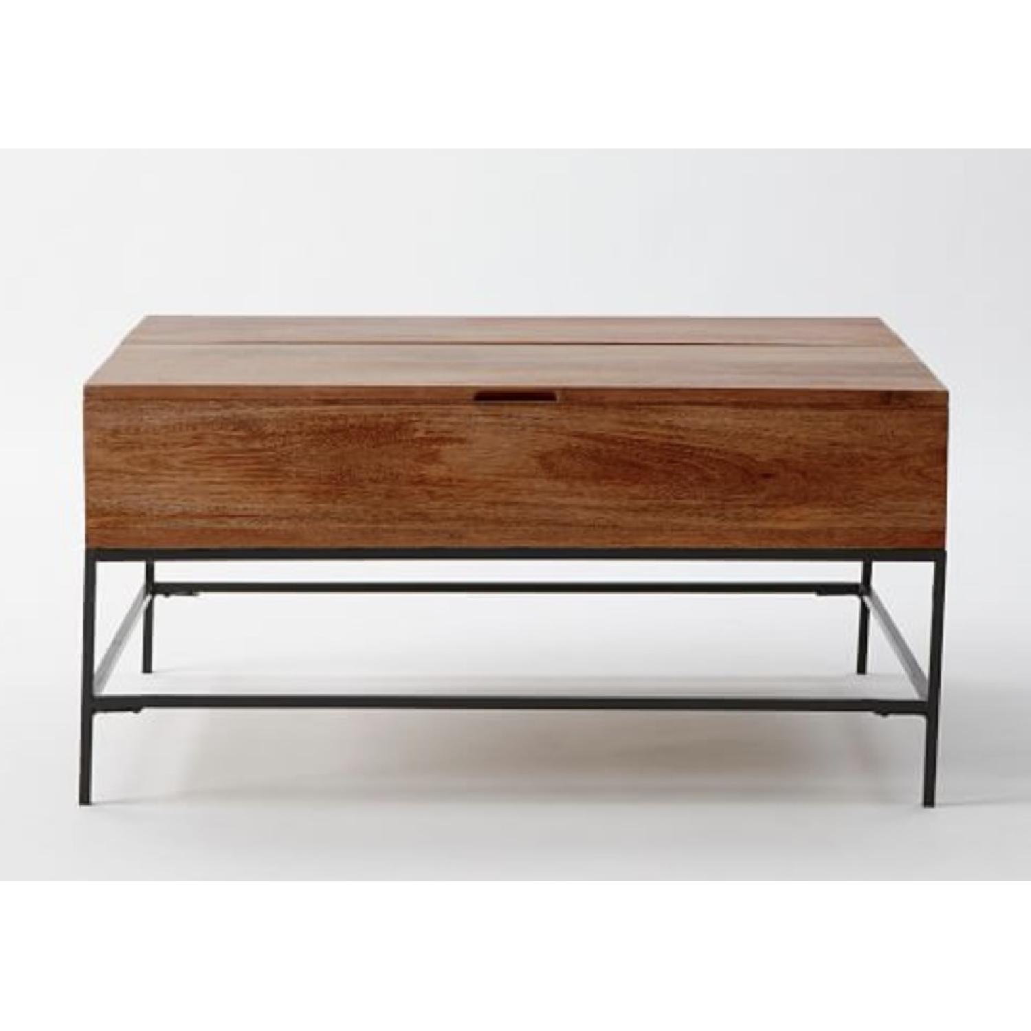 West Elm Industrial Storage Coffee Table AptDeco