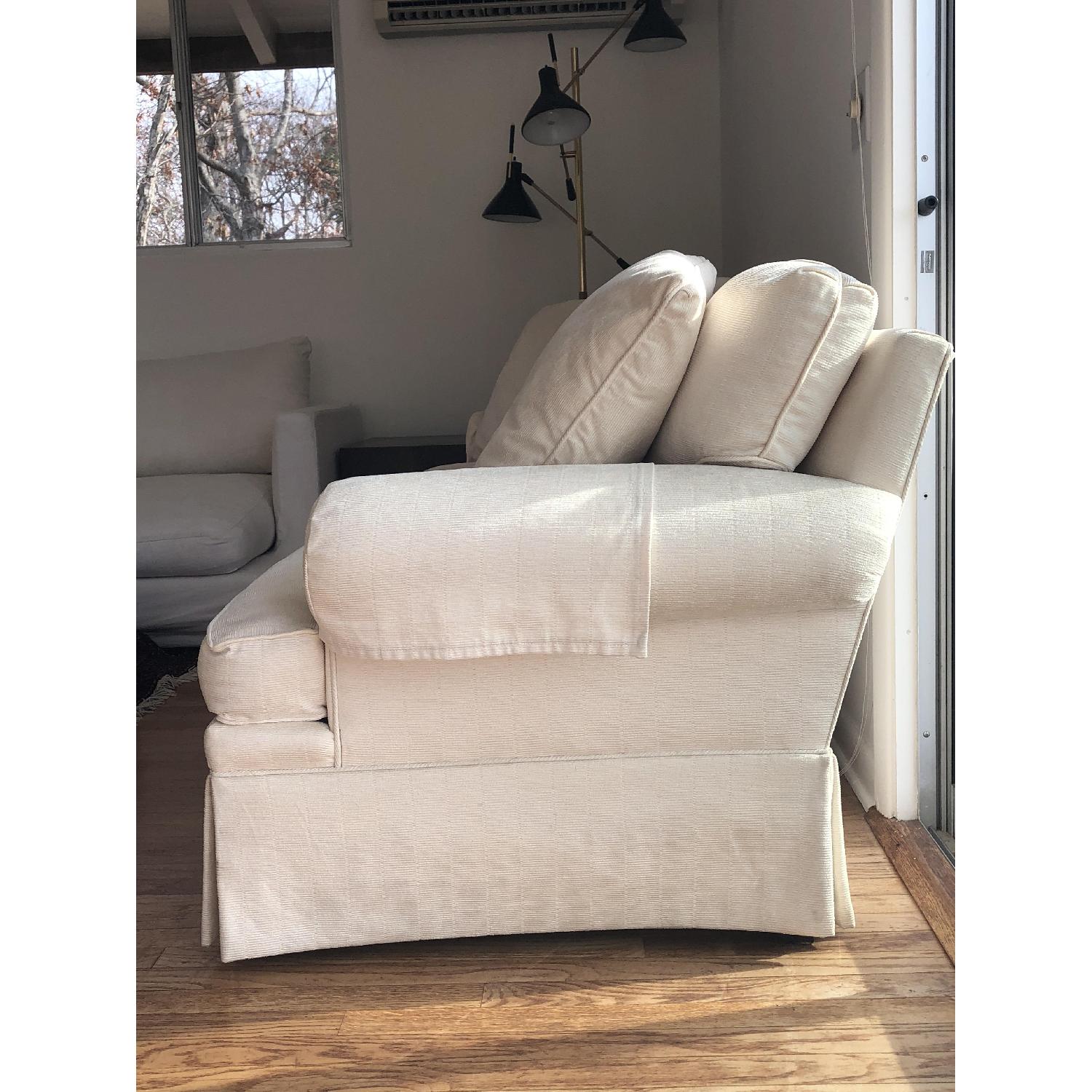 Isenhour White Fabric Sofa - image-2