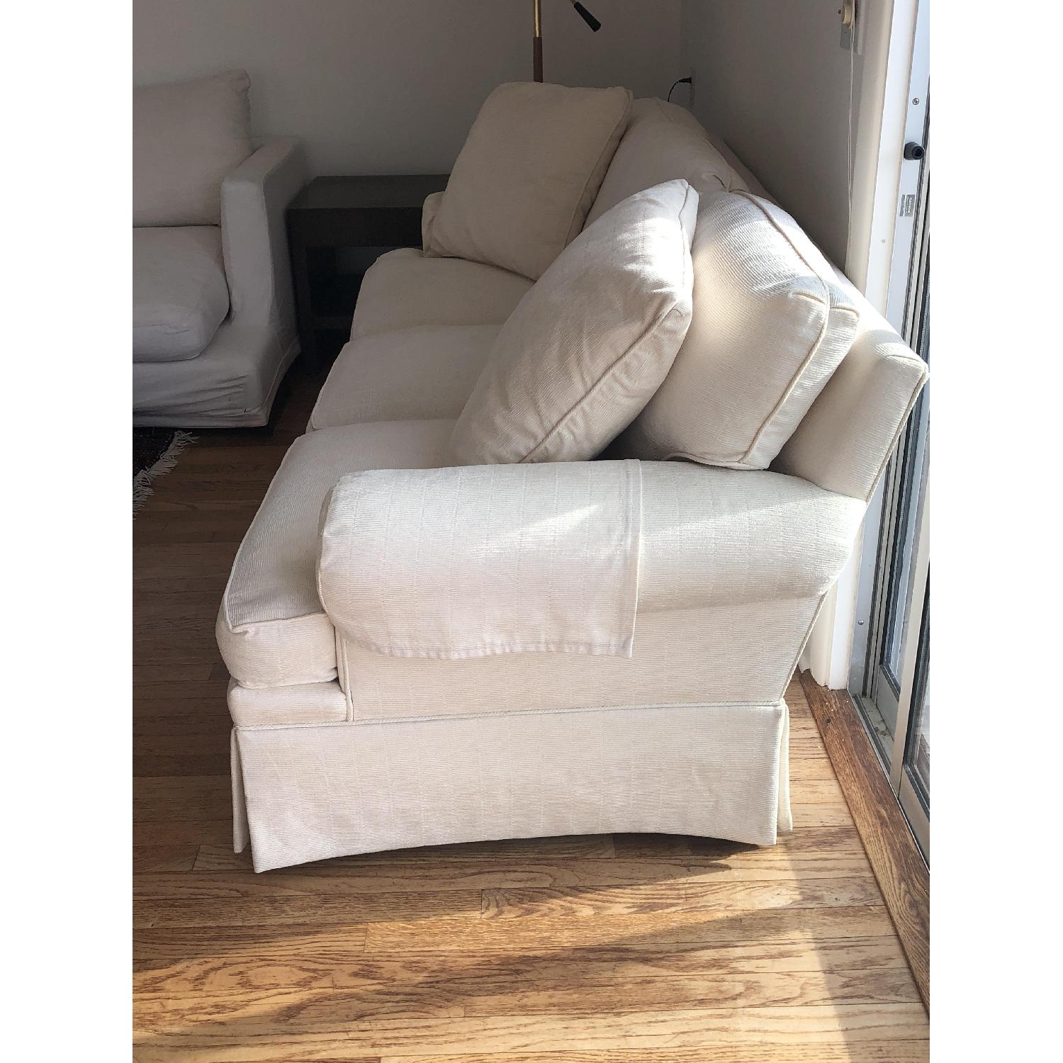 Isenhour White Fabric Sofa - image-3