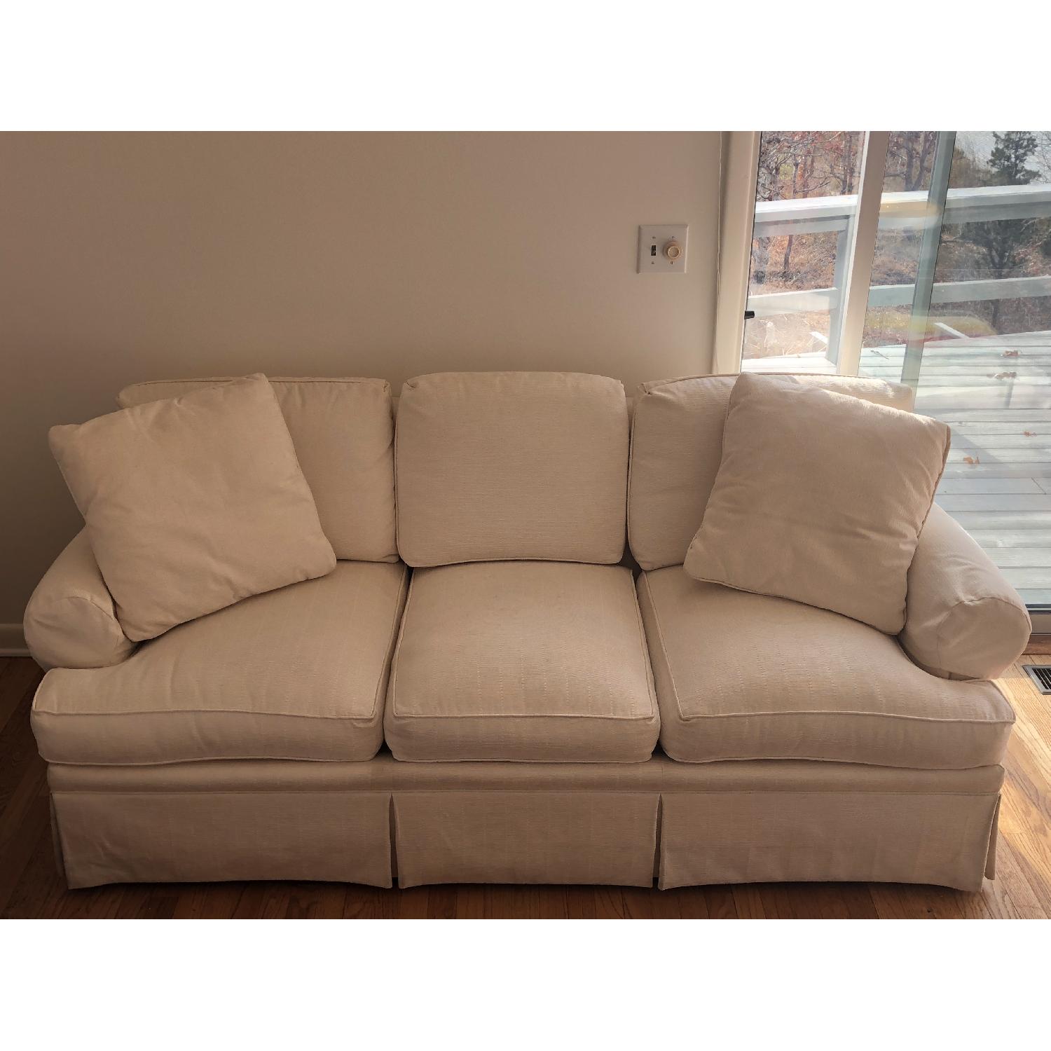 Isenhour White Fabric Sofa - image-4