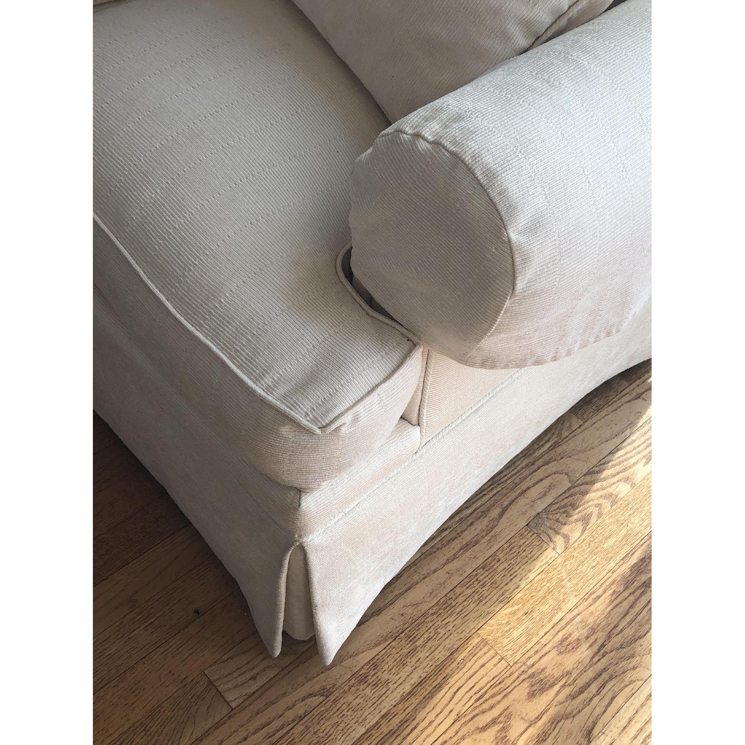 Isenhour White Fabric Sofa - image-5