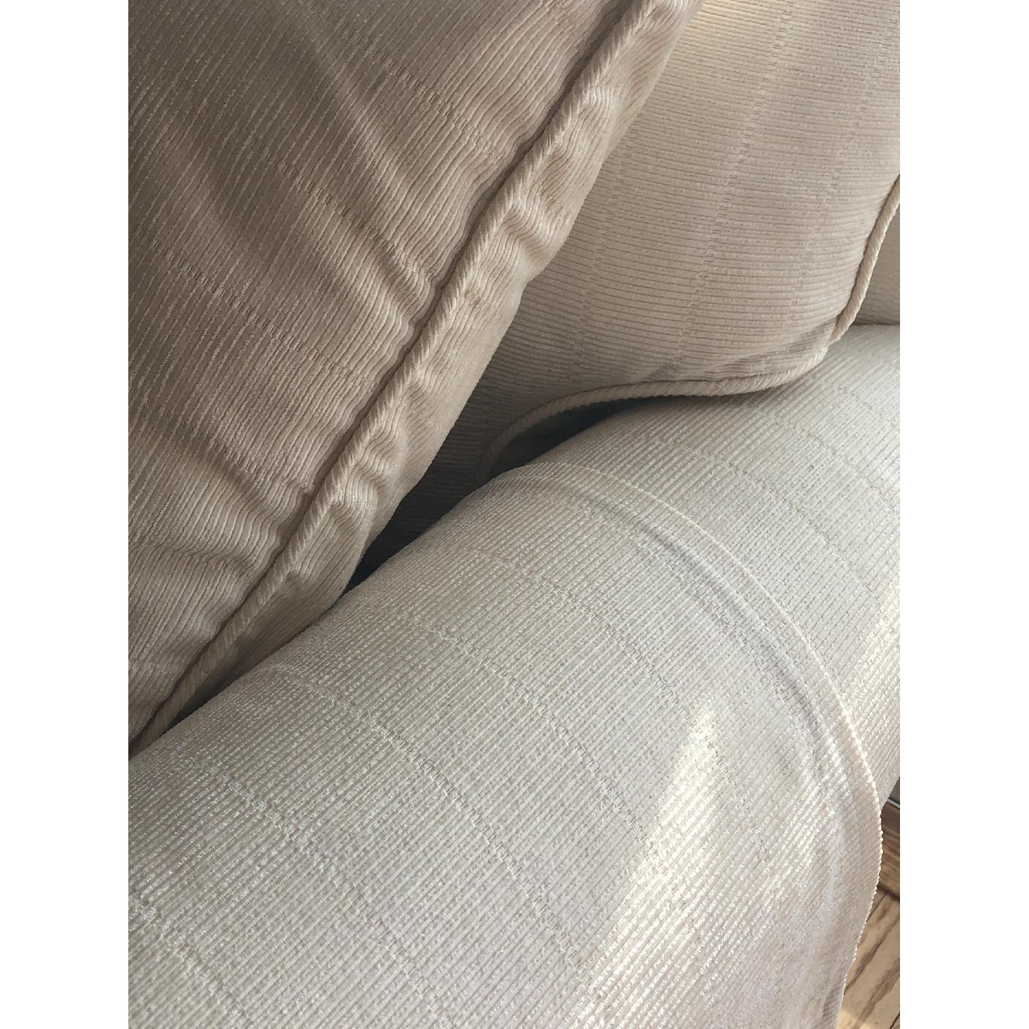 Isenhour White Fabric Sofa - image-6