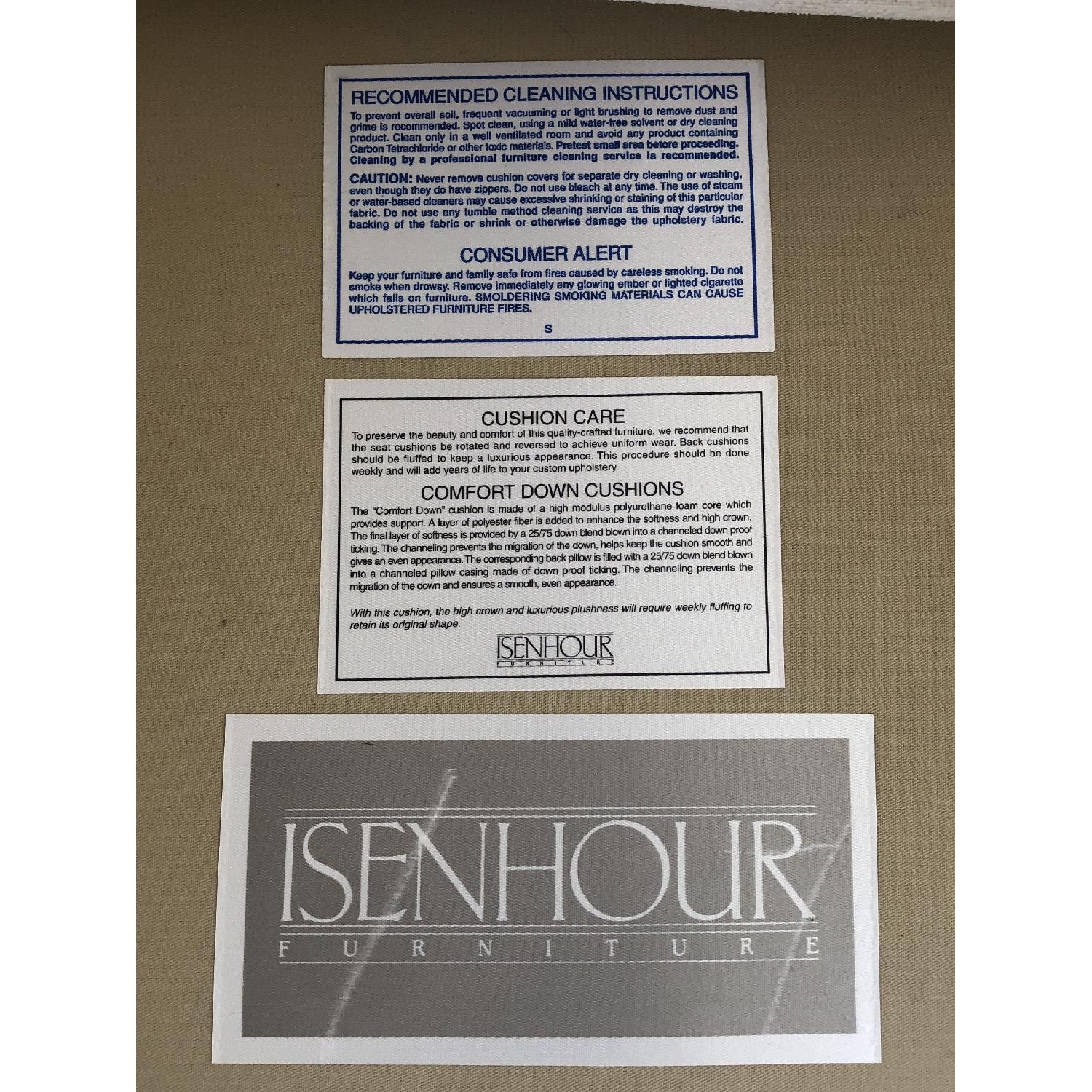 Isenhour White Fabric Sofa - image-7