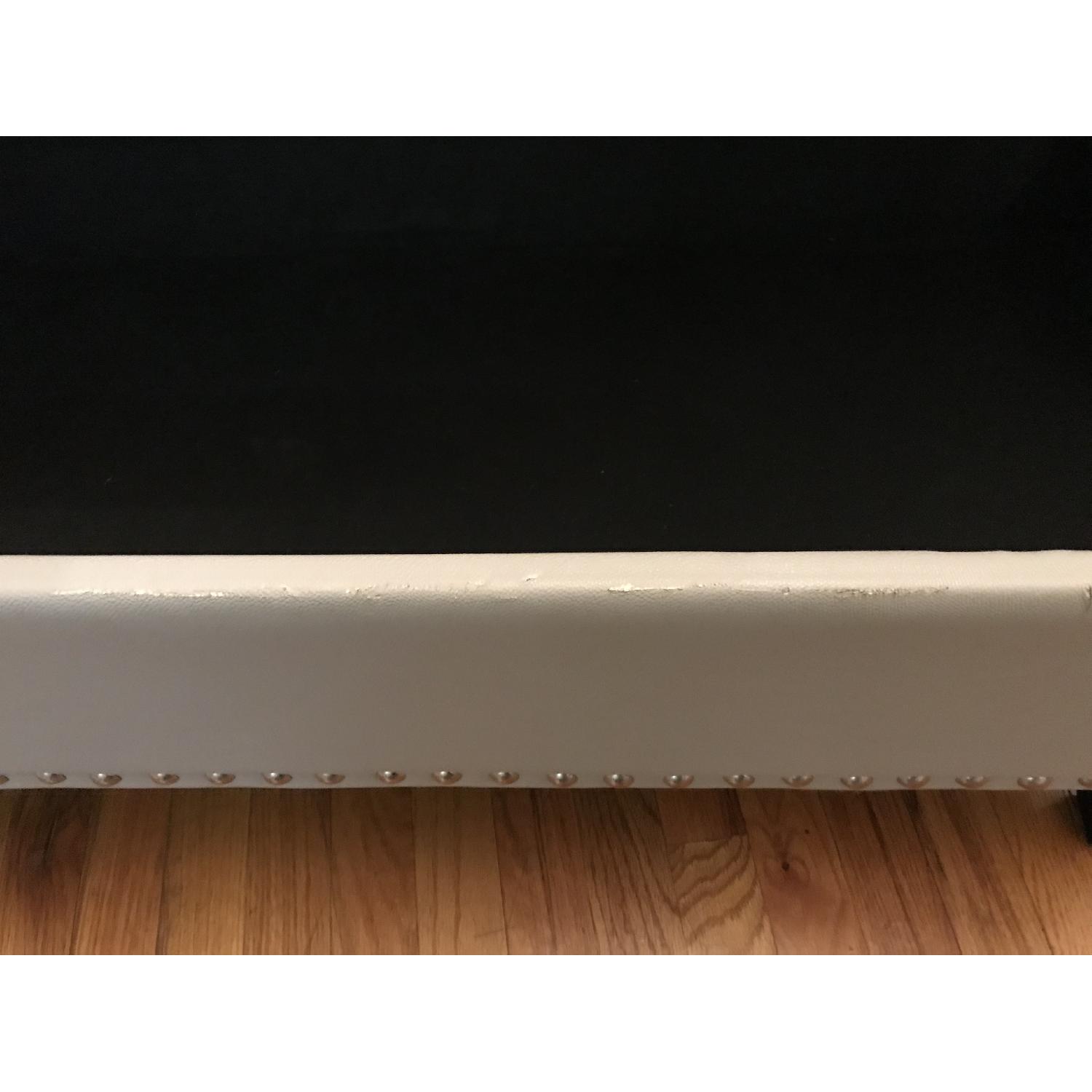 Light Grey Storage Ottoman - image-5